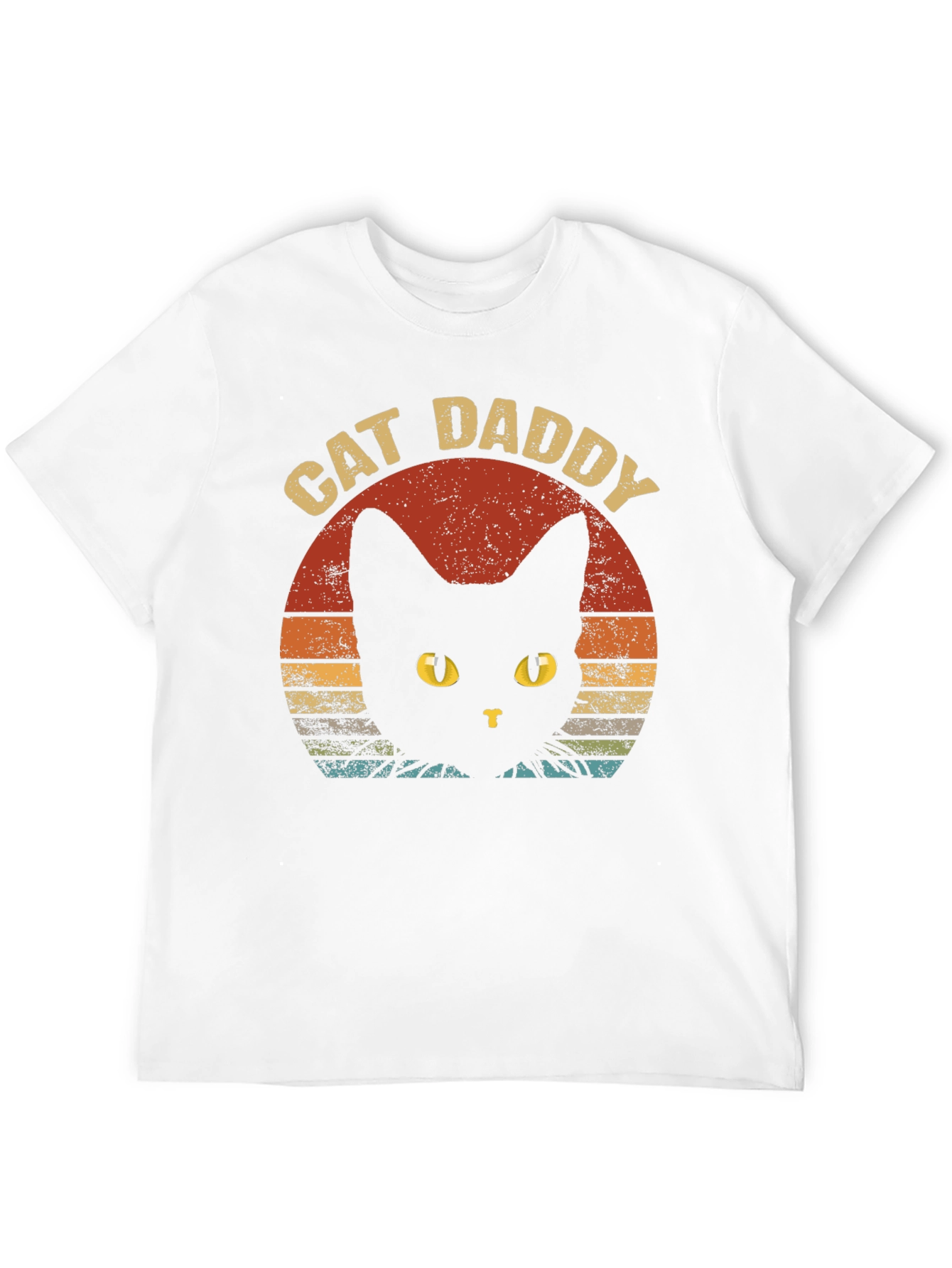 Cat Daddy Graphic Tee - Retro Style Black T-Shirt