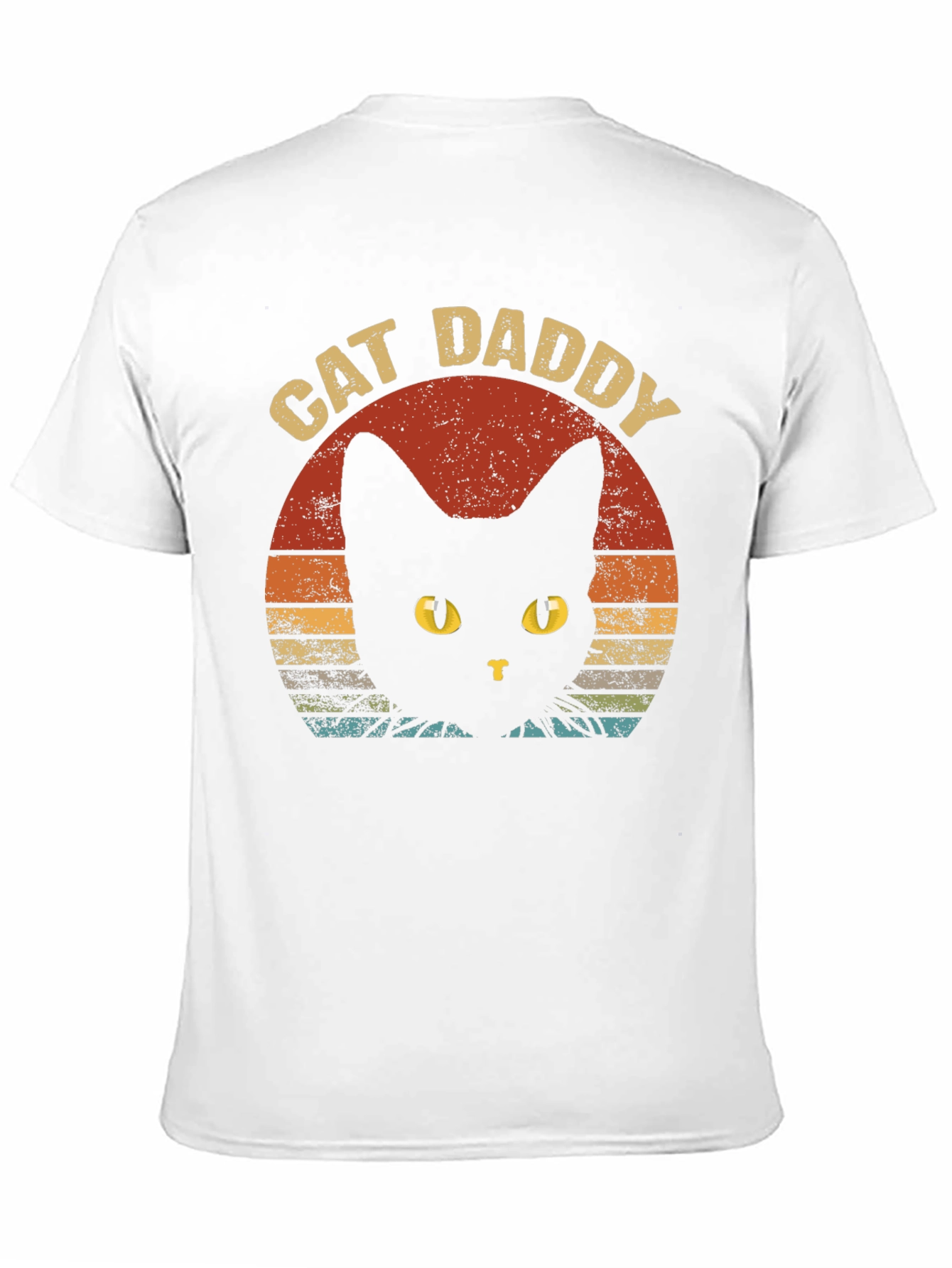 Cat Daddy Graphic Tee - Retro Style Black T-Shirt
