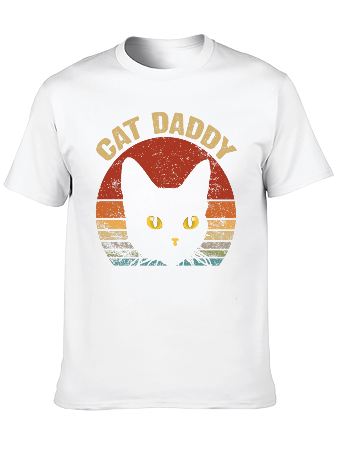 Cat Daddy Graphic Tee - Retro Style Black T-Shirt