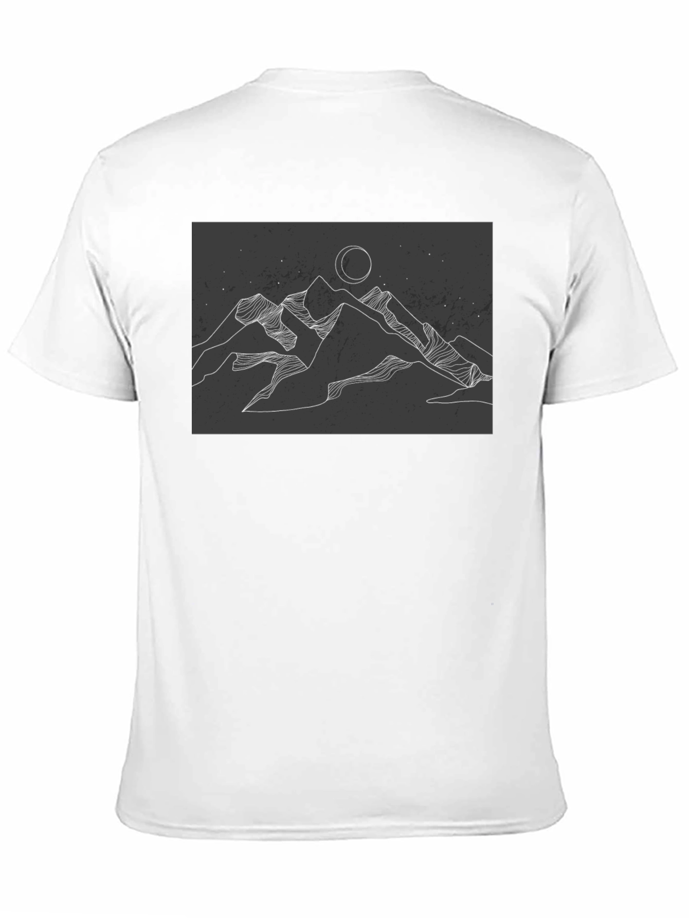 Mountains & Moon Graphic Tee - Black