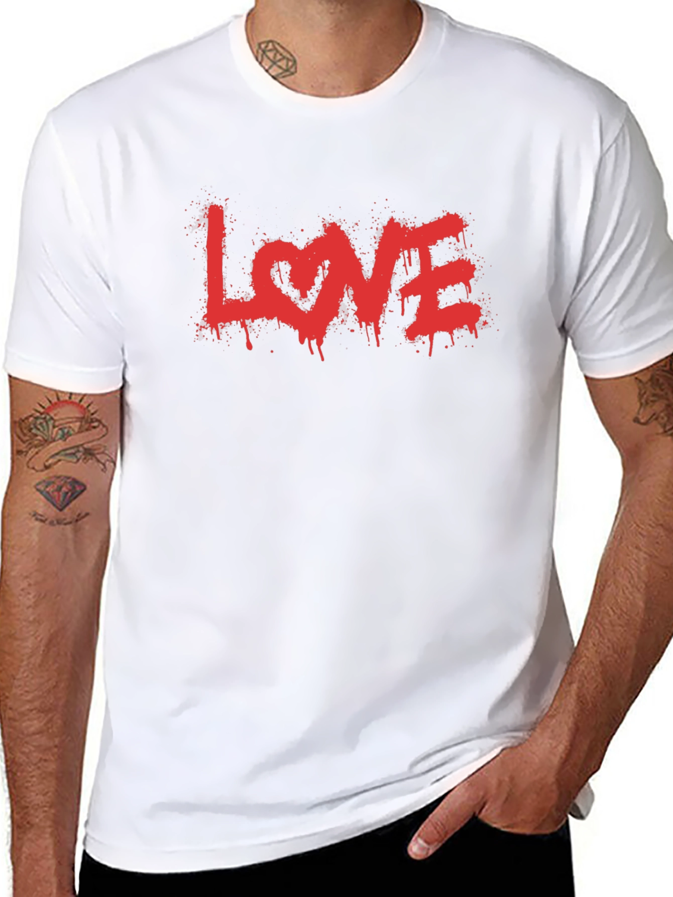 LOVE Graphic Tee - Valentines Day Black T-Shirt
