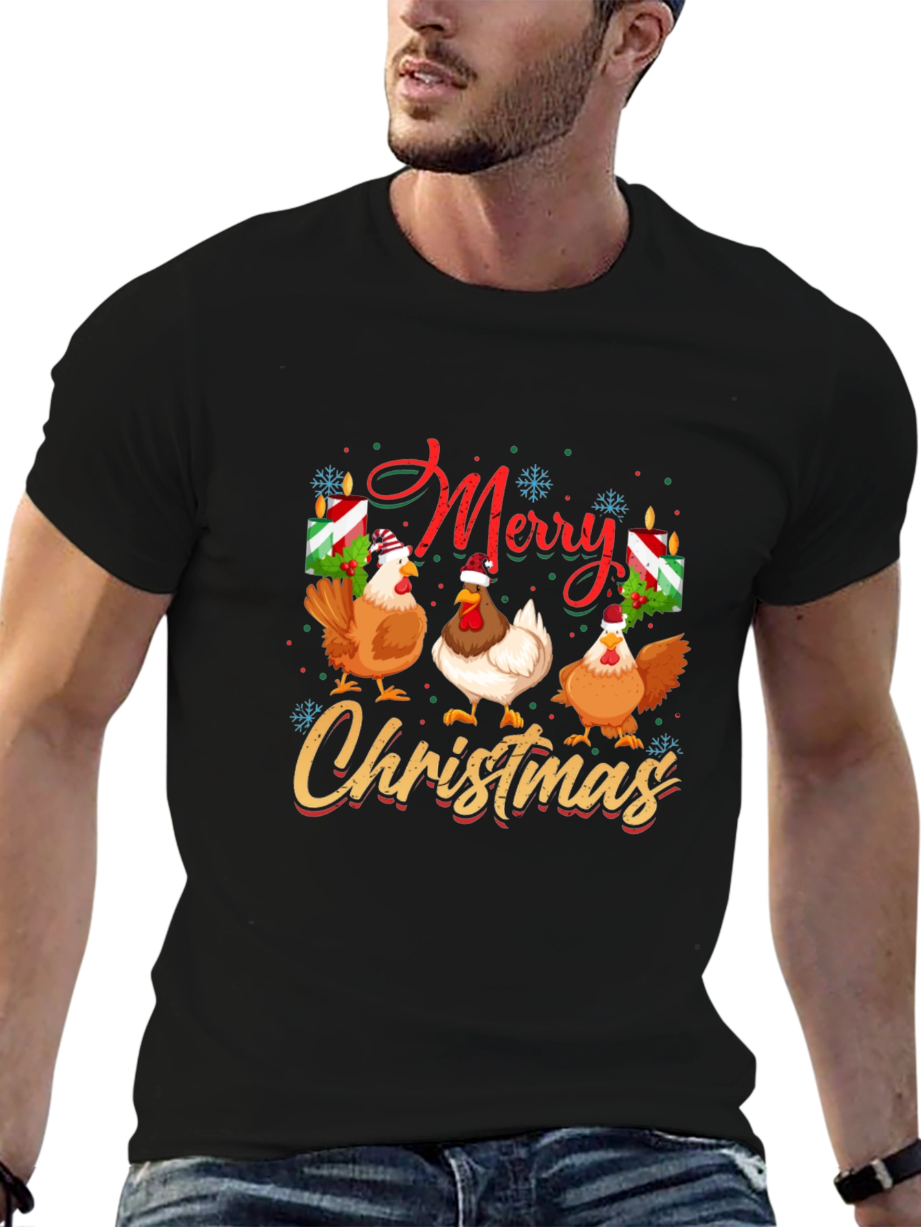 Merry Christmas Chickens T-Shirt