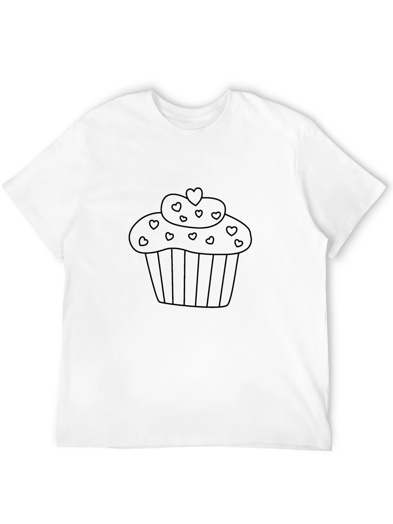 Heart Cupcake T-Shirt - Sweet Treat Design