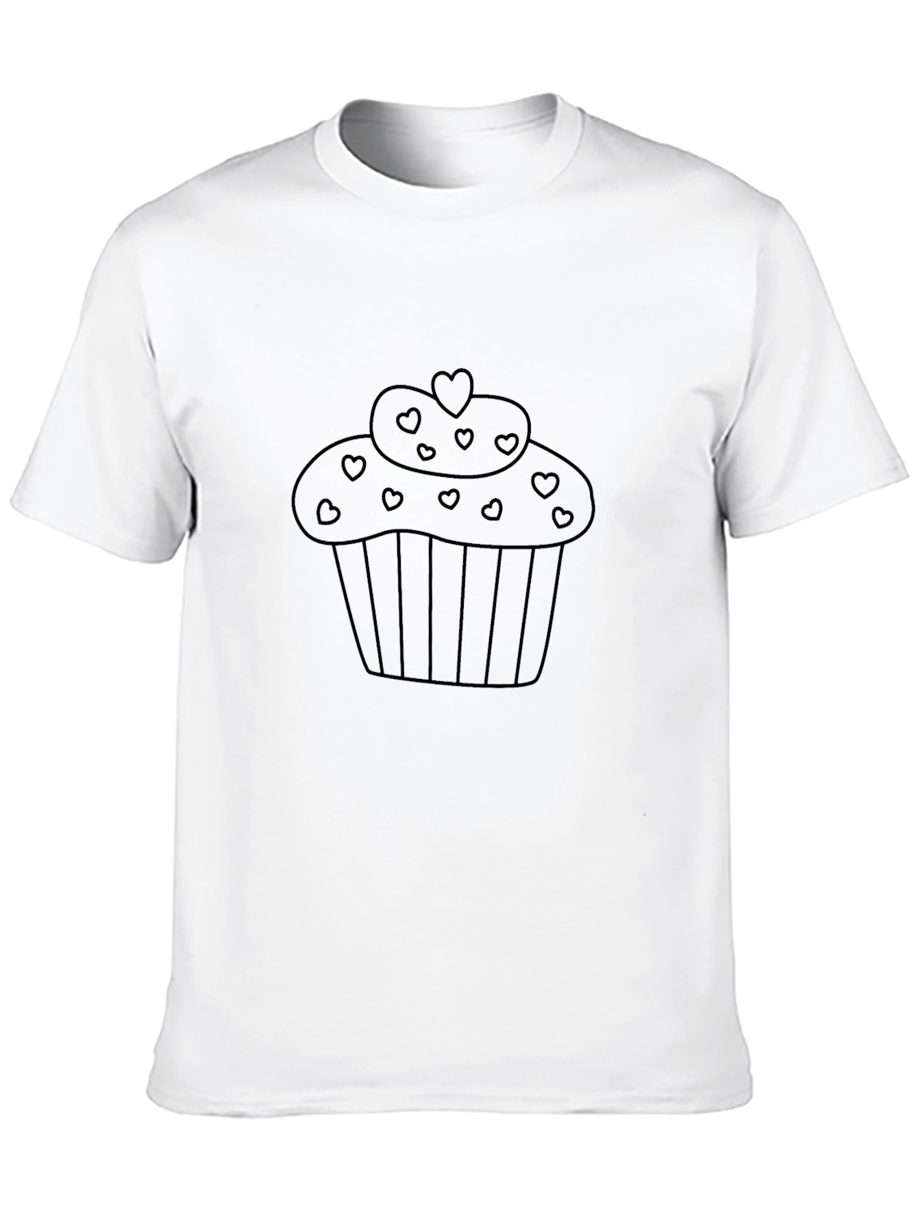 Heart Cupcake T-Shirt - Sweet Treat Design