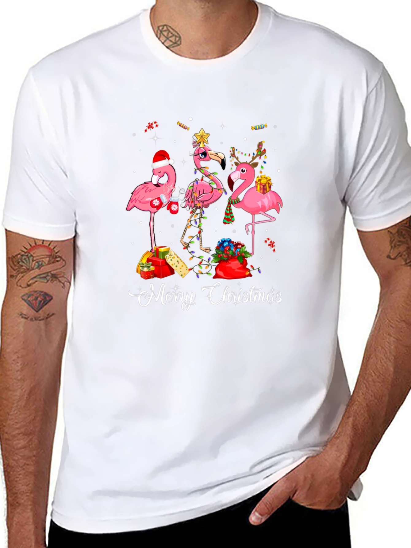 Christmas Flamingo T-Shirt