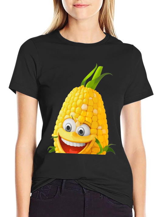 Corn Character T-Shirt - Funny Food Tee