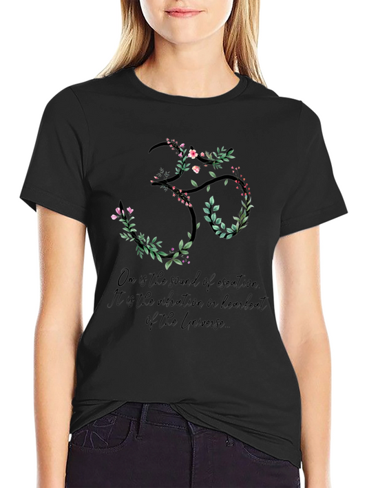 Floral Om Symbol T-Shirt
