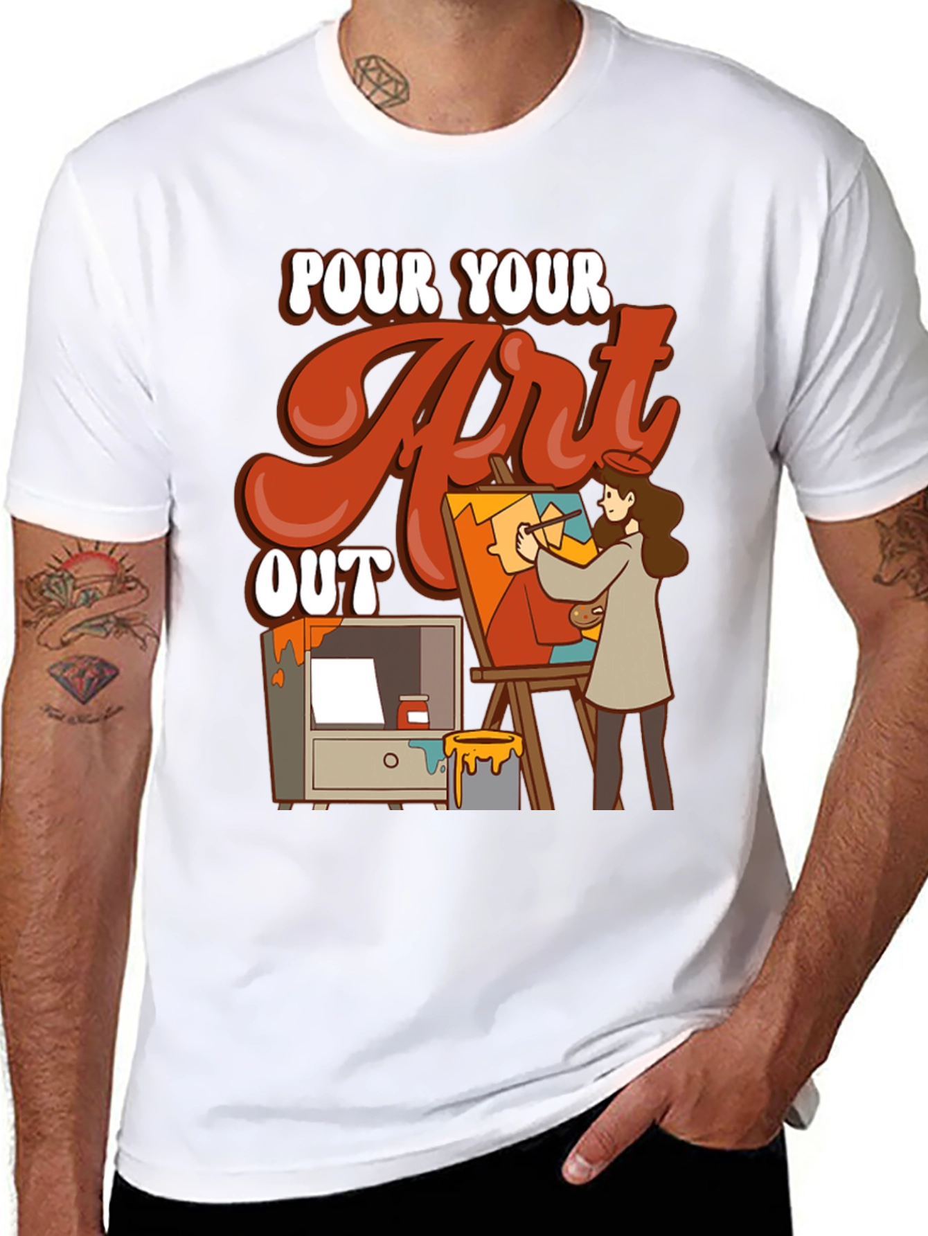 Pour Your Art Out Graphic Tee