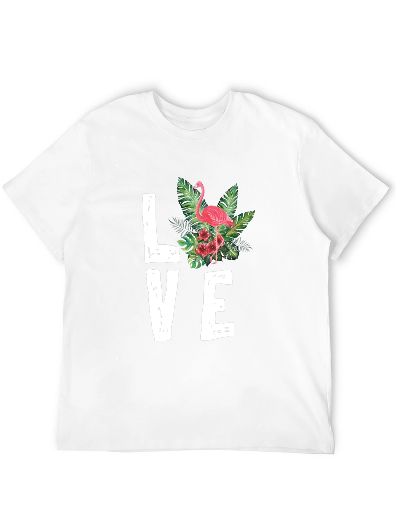 Flamingo Love Graphic Tee - Tropical Vibes T-Shirt