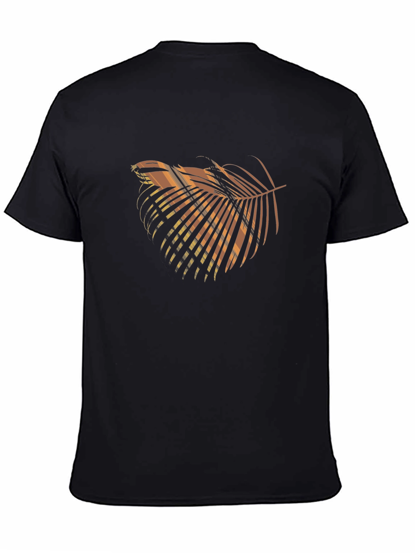 Tropical Palm Leaf Graphic T-Shirt - Black