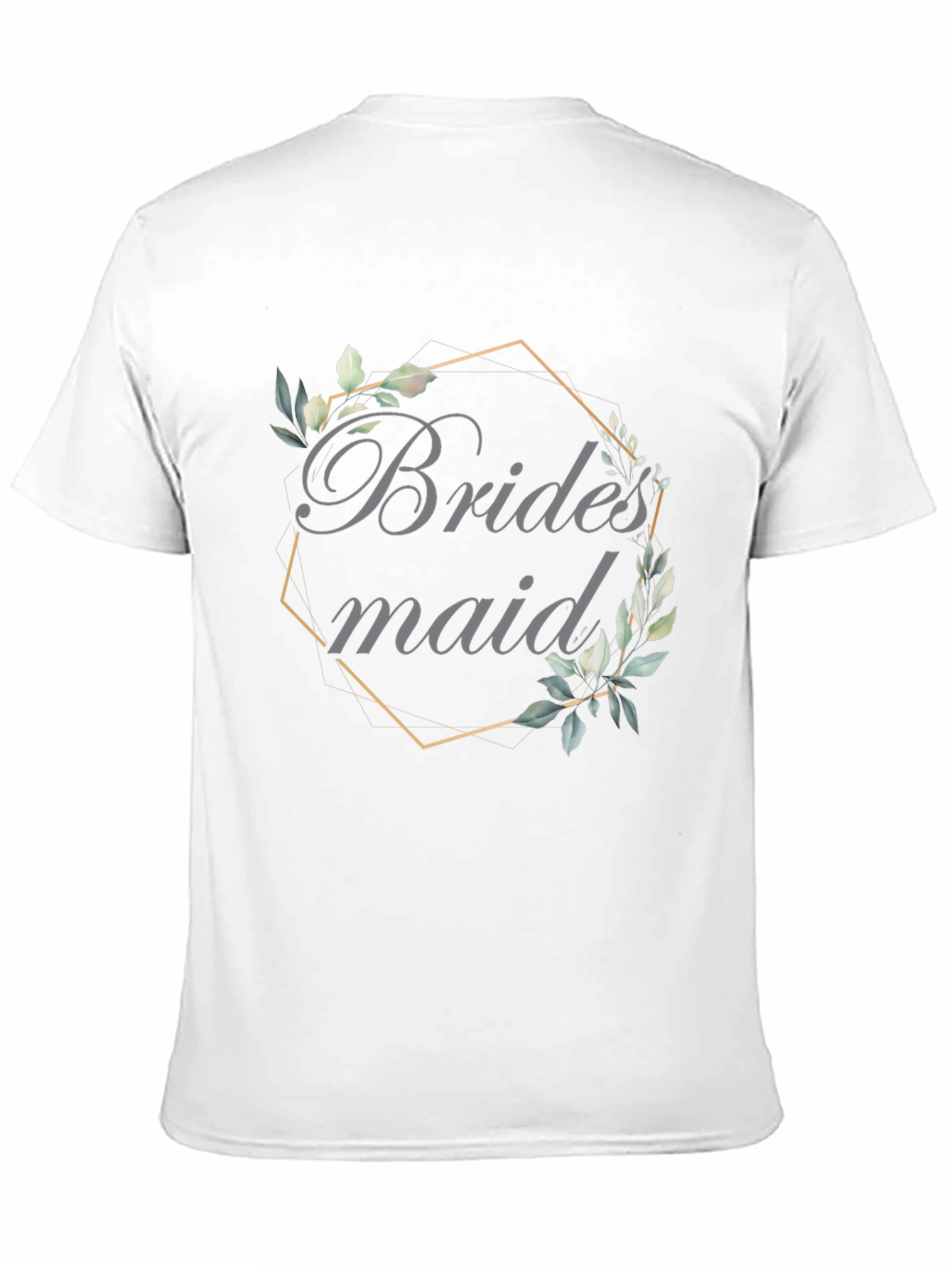Bridesmaid Floral Wreath Graphic Tee - Black
