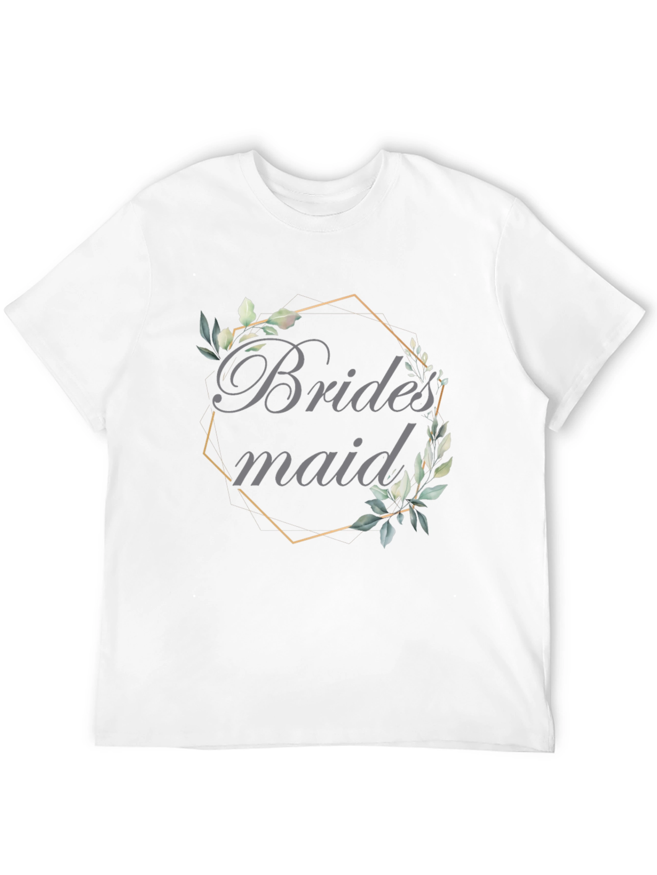 Bridesmaid Floral Wreath Graphic Tee - Black