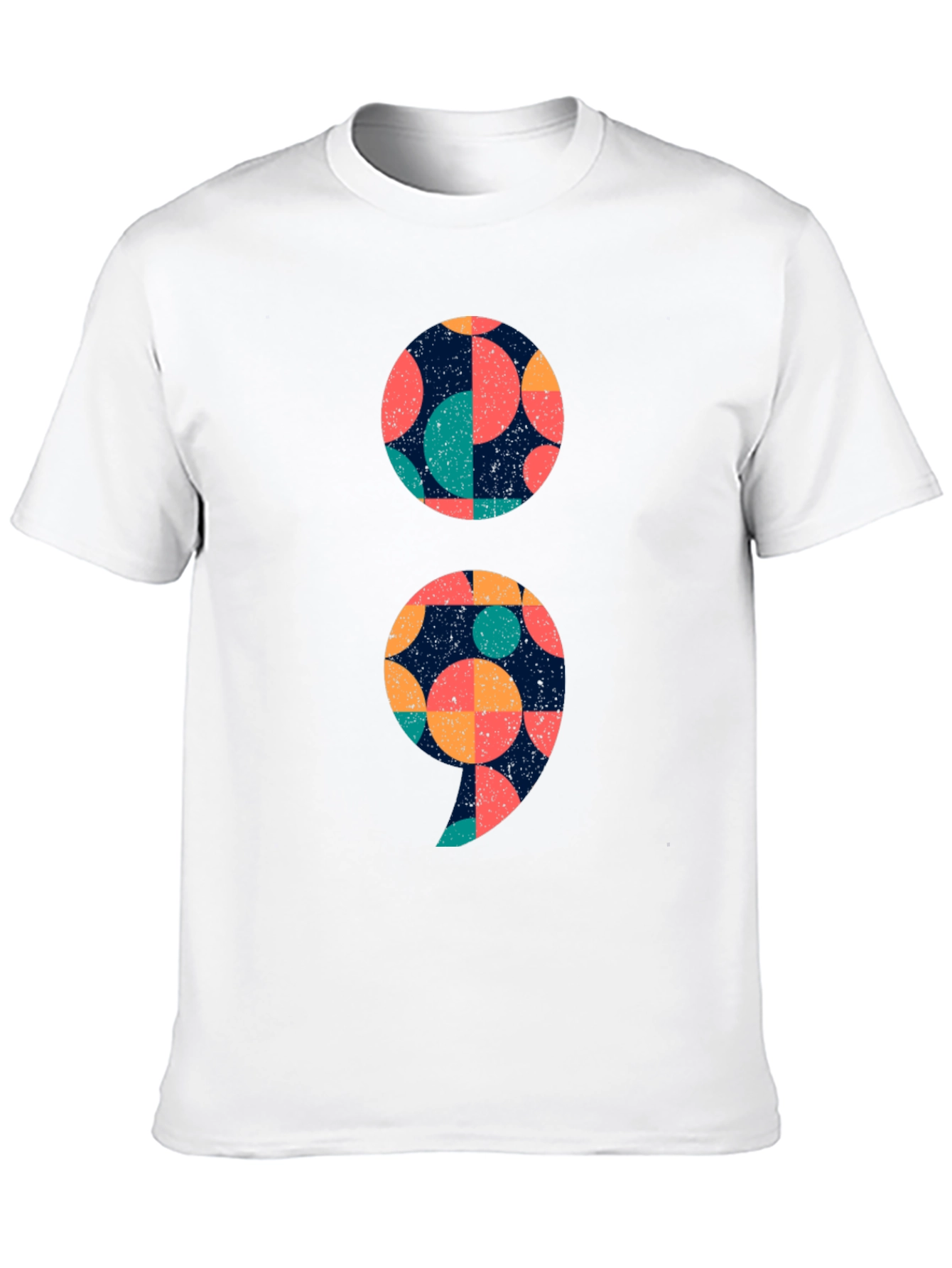 Unique Semicolon Graphic Tee - Stylish & Meaningful