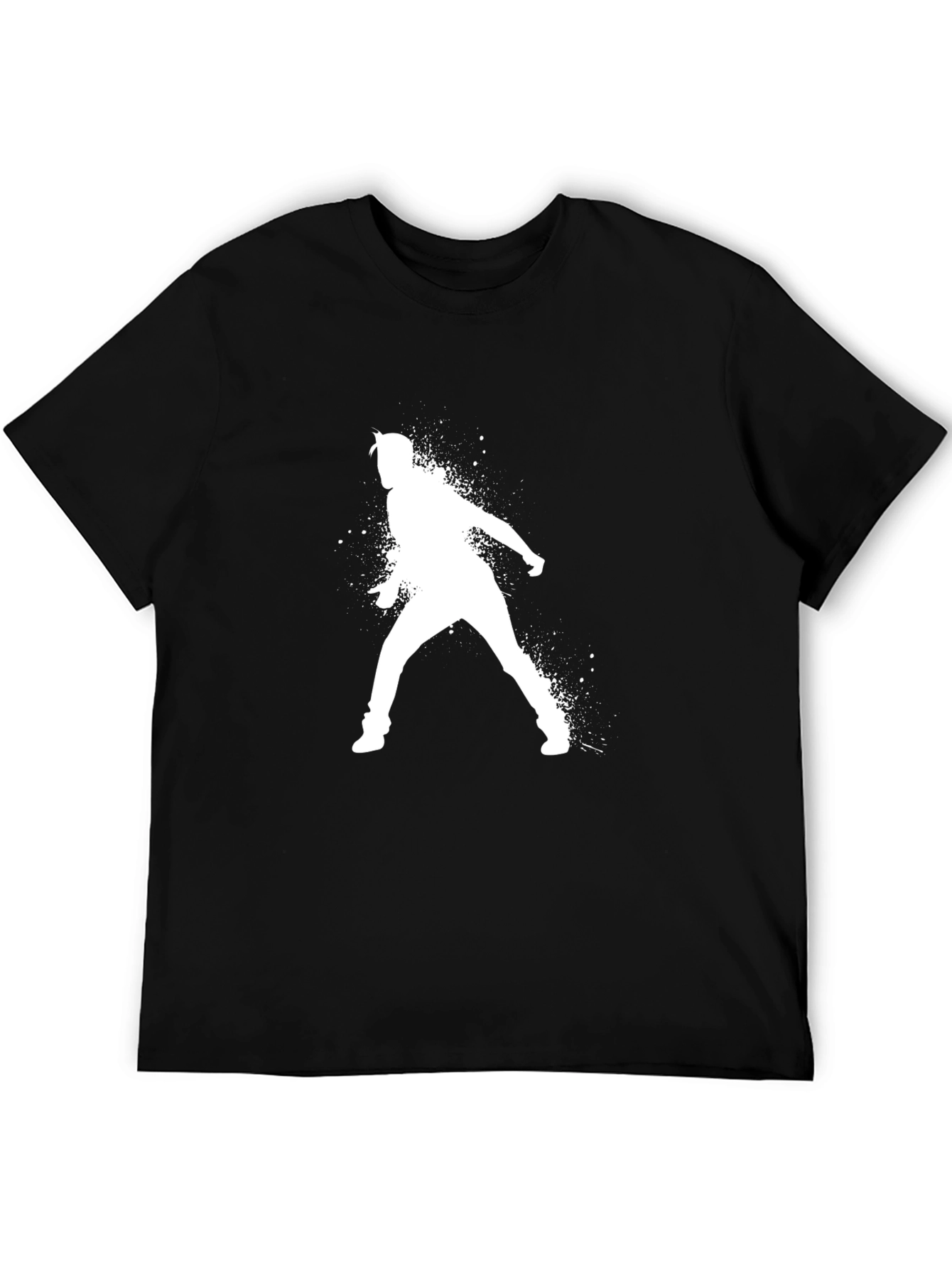 Streetwear Graphic Tee - White Silhouette Design