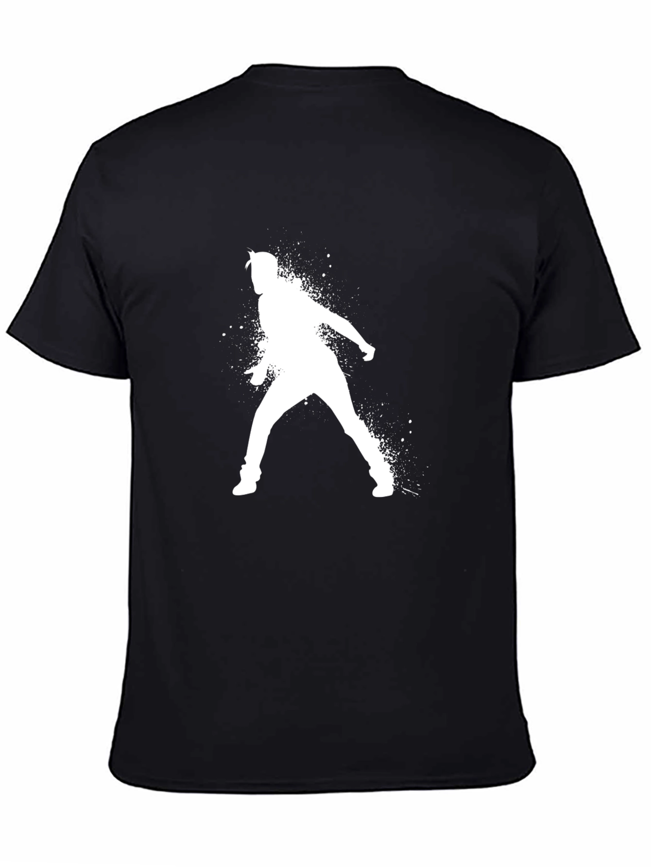 Streetwear Graphic Tee - White Silhouette Design