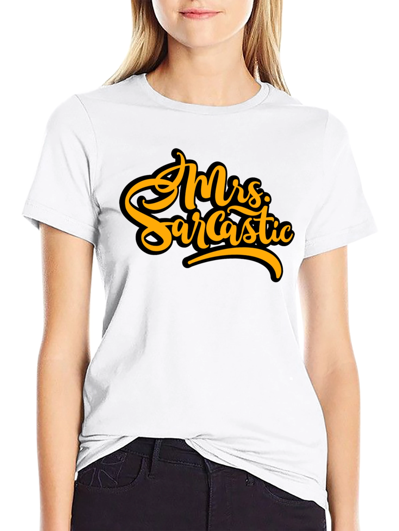 Mrs. Sarcastic Black T-Shirt - Bold Humor Tee