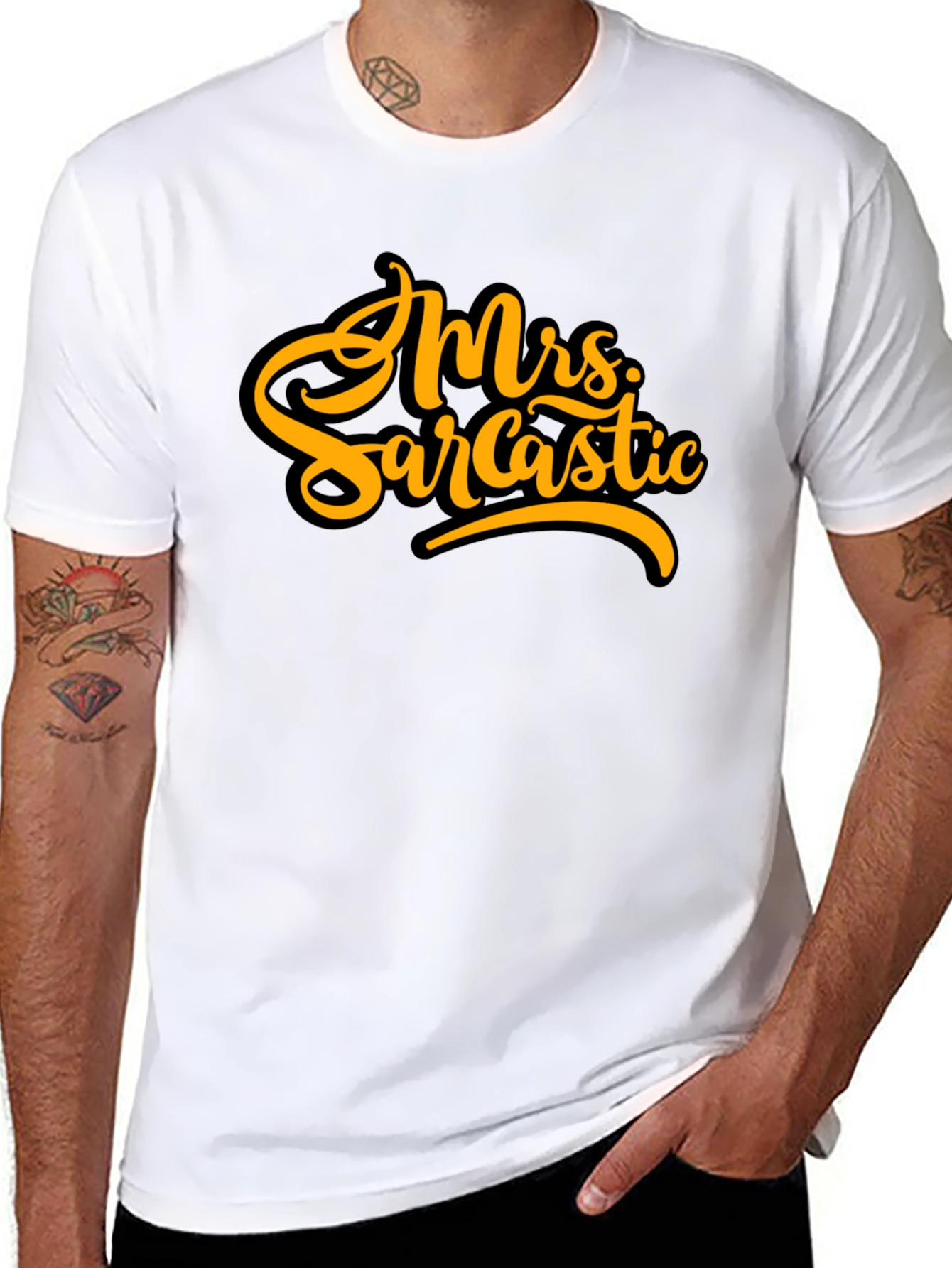 Mrs. Sarcastic Black T-Shirt - Bold Humor Tee