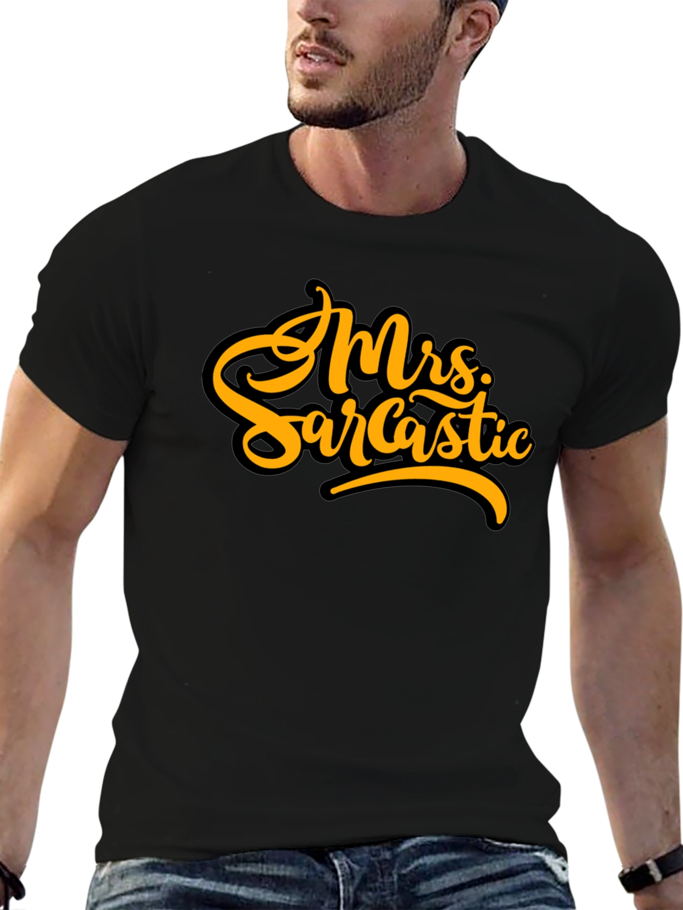 Mrs. Sarcastic Black T-Shirt - Bold Humor Tee