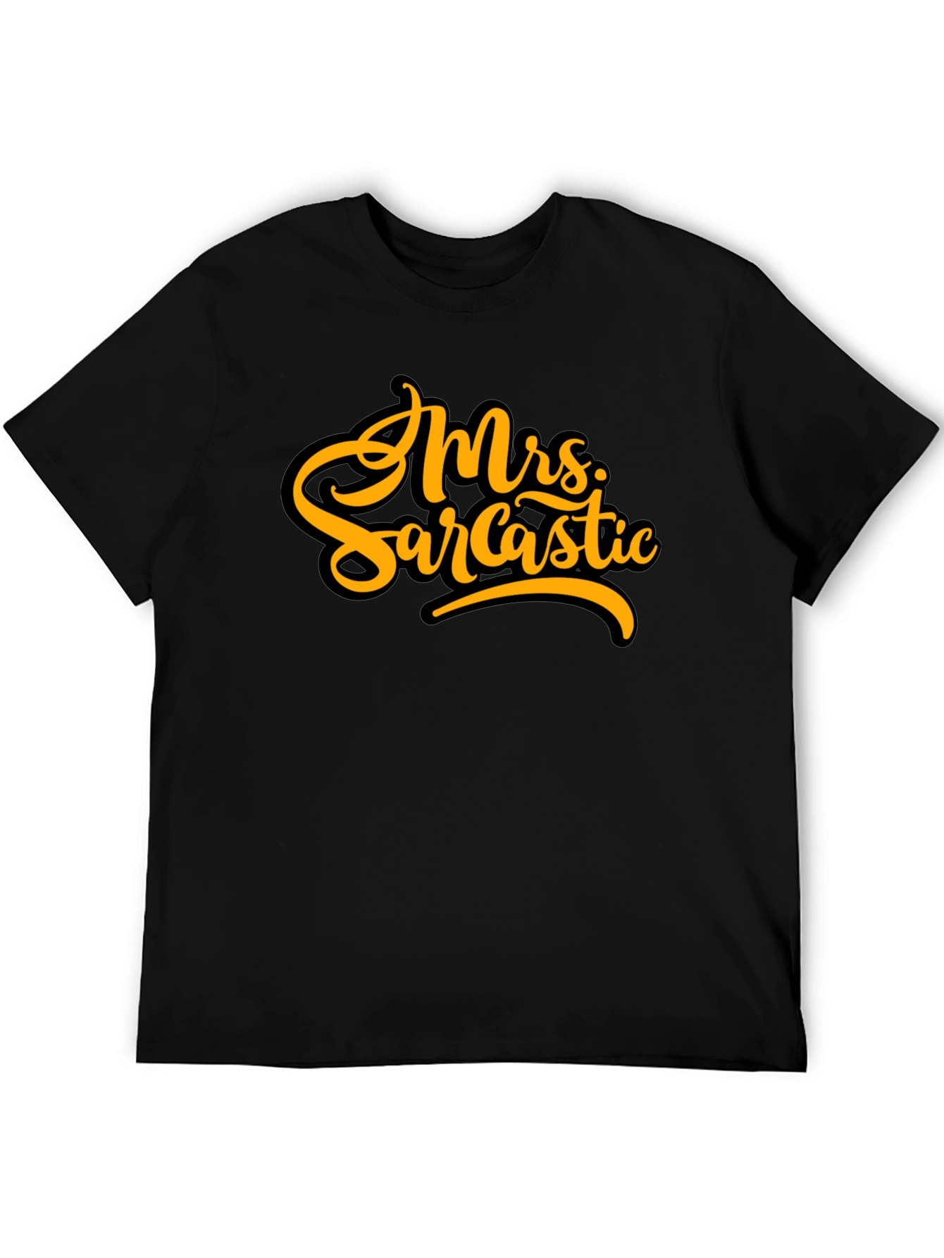 Mrs. Sarcastic Black T-Shirt - Bold Humor Tee