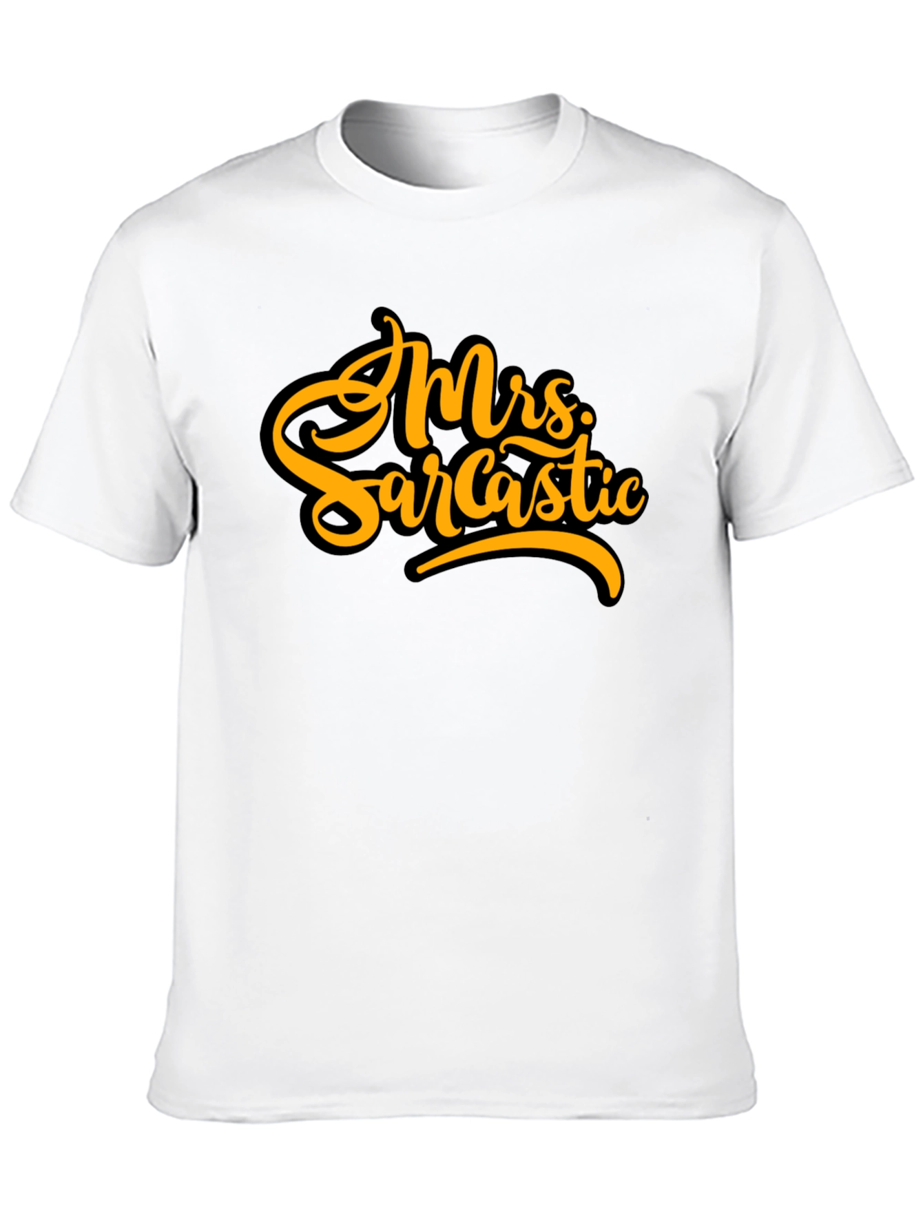 Mrs. Sarcastic Black T-Shirt - Bold Humor Tee
