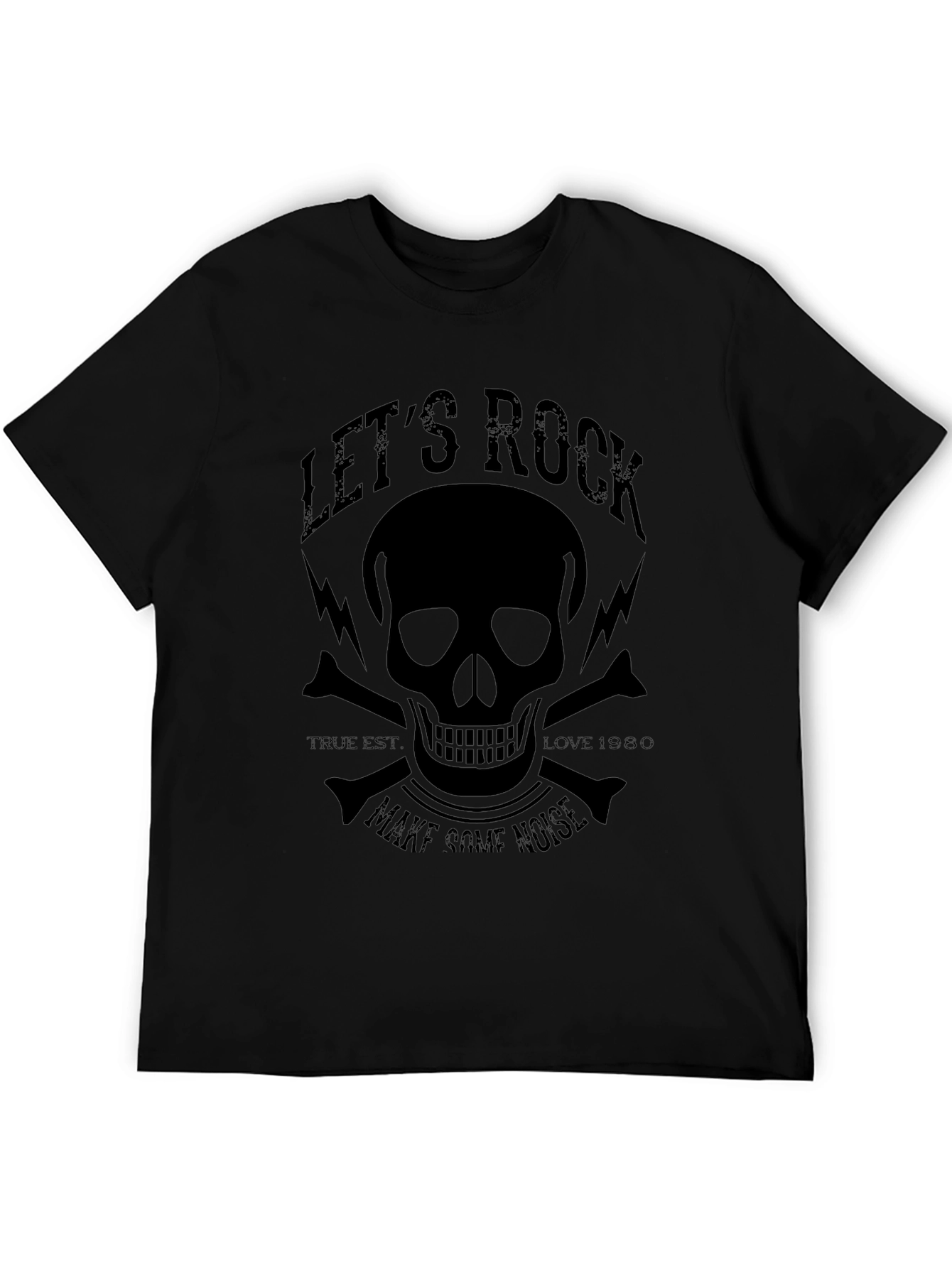 Lets Rock Skull Graphic T-Shirt