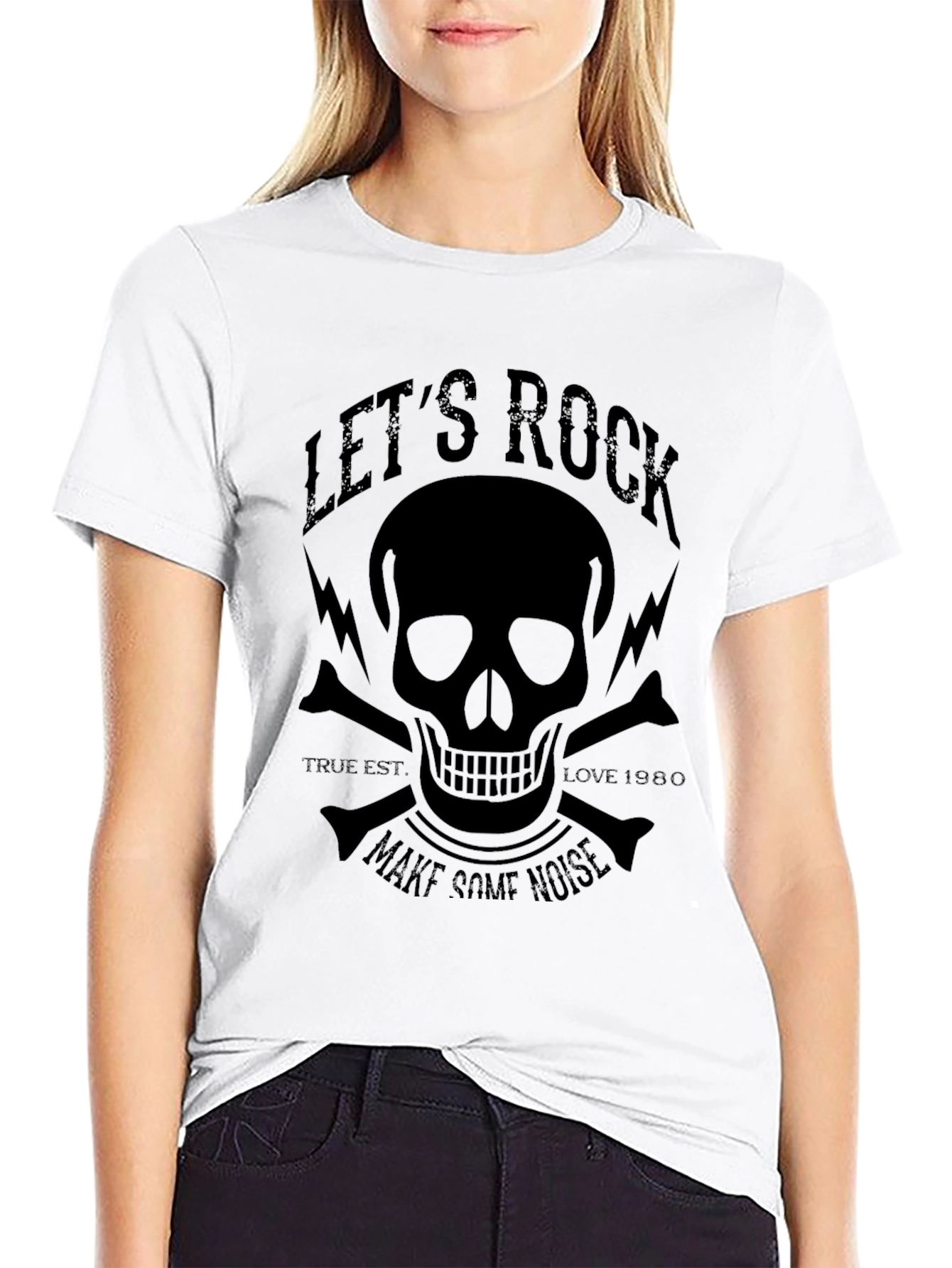Lets Rock Skull Graphic T-Shirt