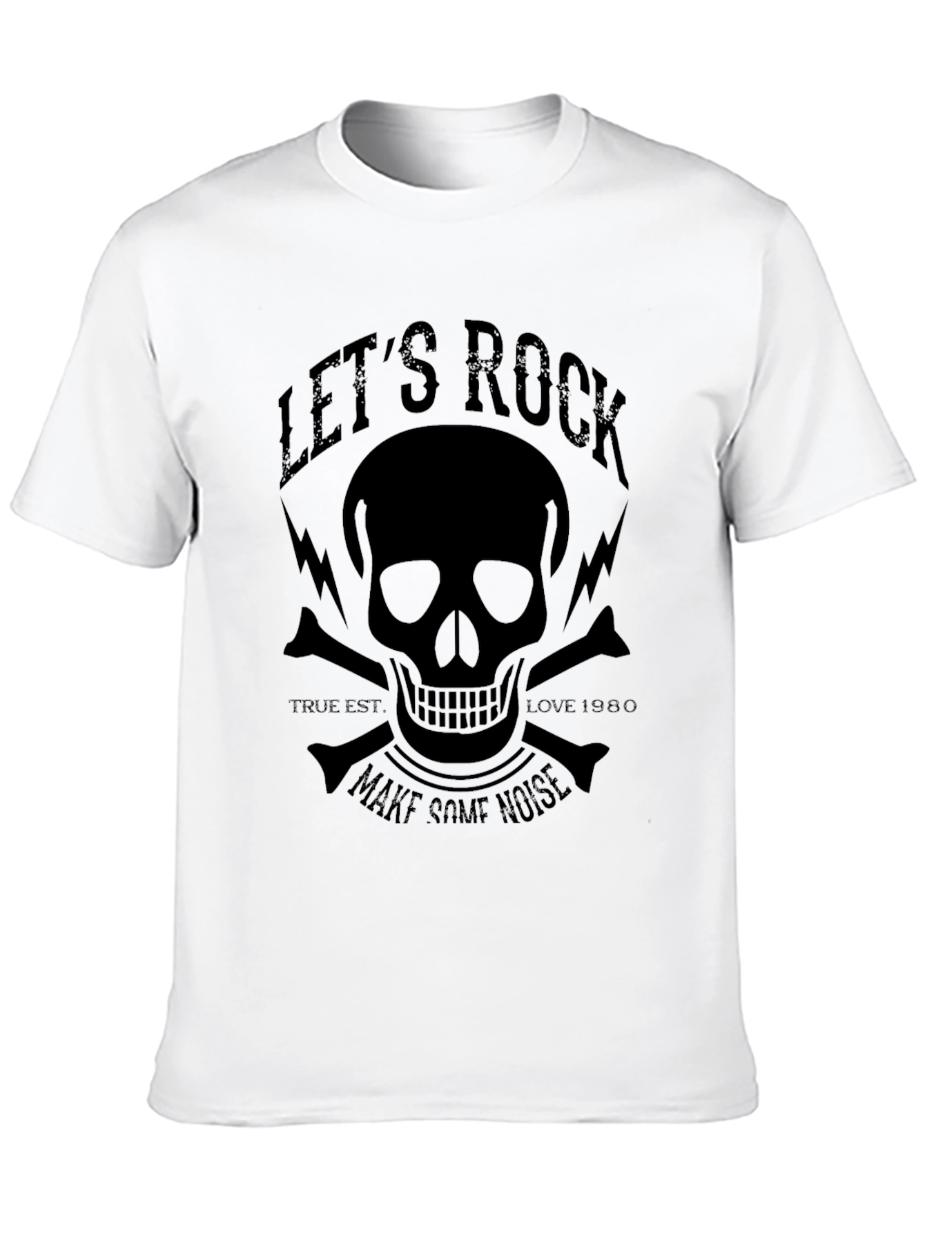 Lets Rock Skull Graphic T-Shirt