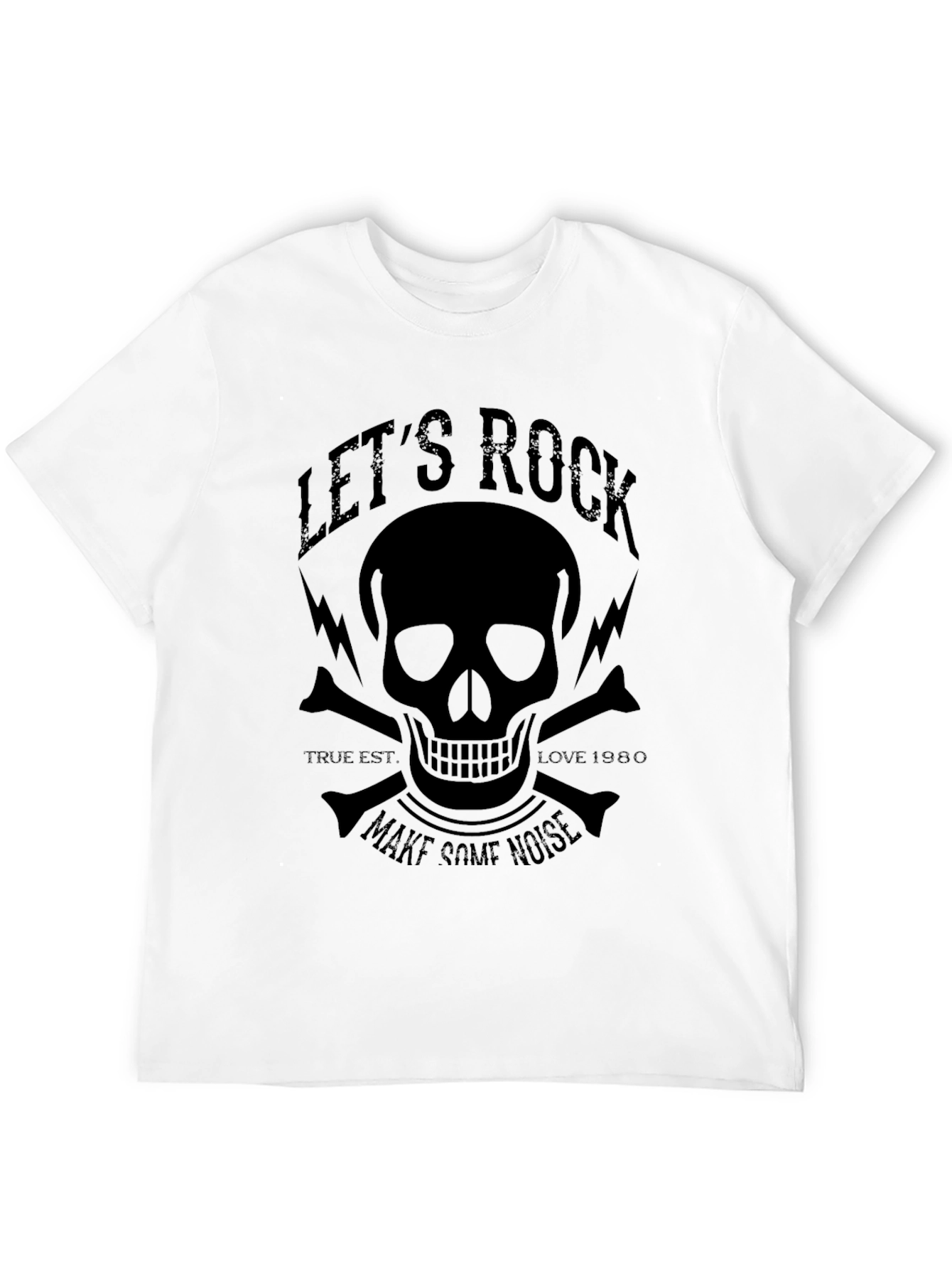 Lets Rock Skull Graphic T-Shirt
