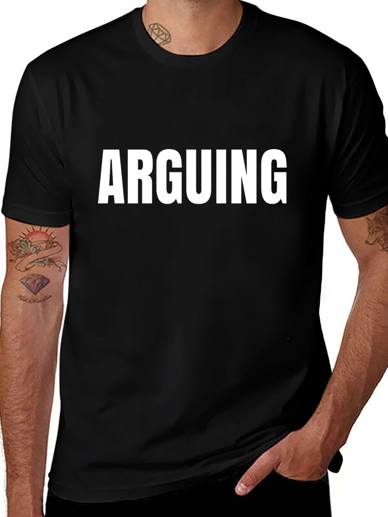 Arguing Graphic Tee - Bold Statement T-Shirt