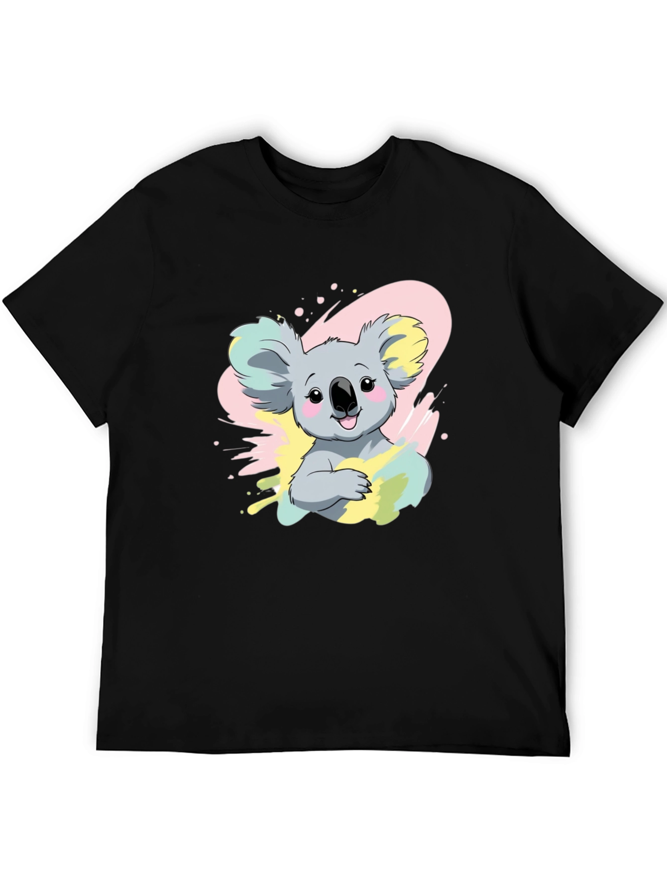 Koala Bear Graphic Tee - Mens Black T-Shirt