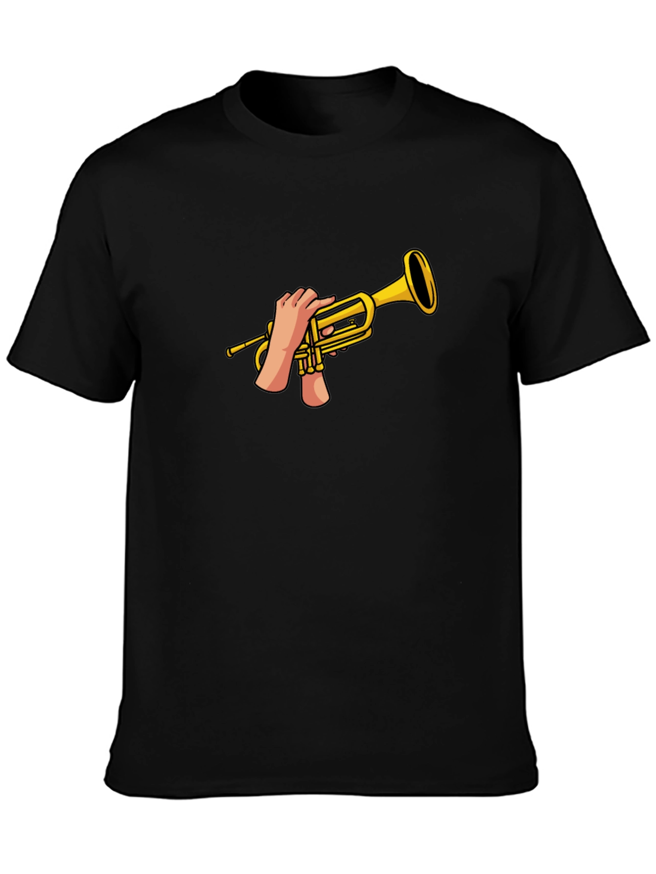 Trumpet Hands Graphic T-Shirt - Black