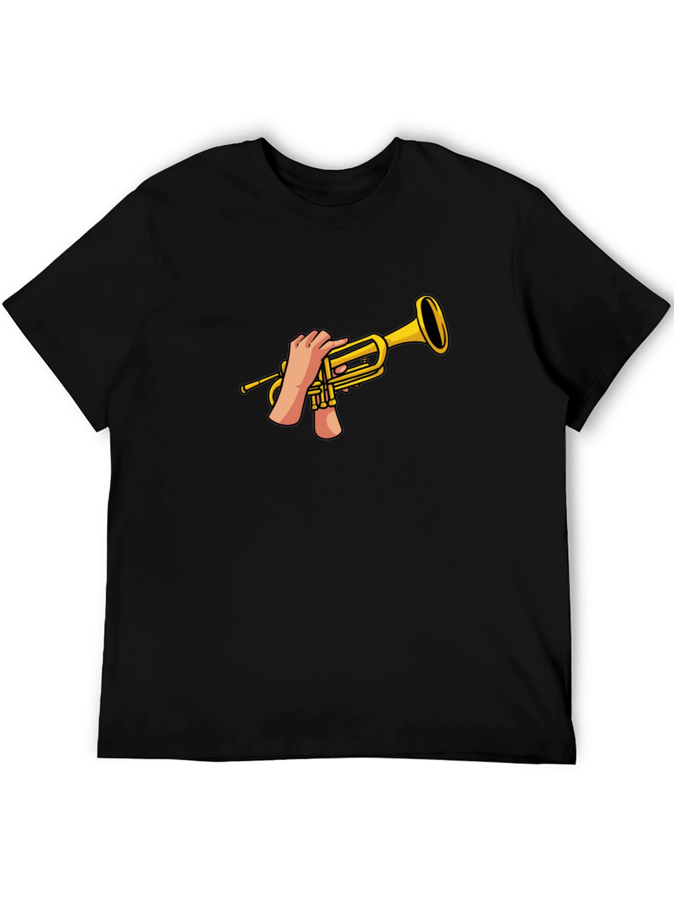 Trumpet Hands Graphic T-Shirt - Black