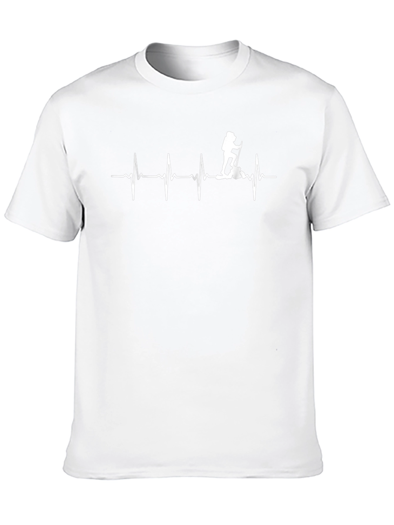 Hiking Heartbeat Graphic T-Shirt - Black