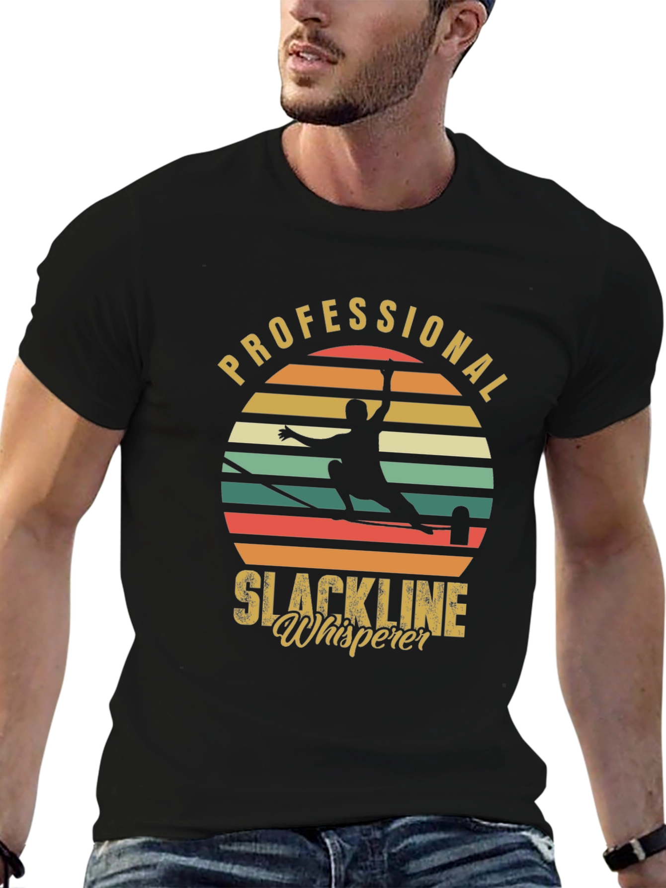 Professional Slackline Whisperer Graphic T-Shirt