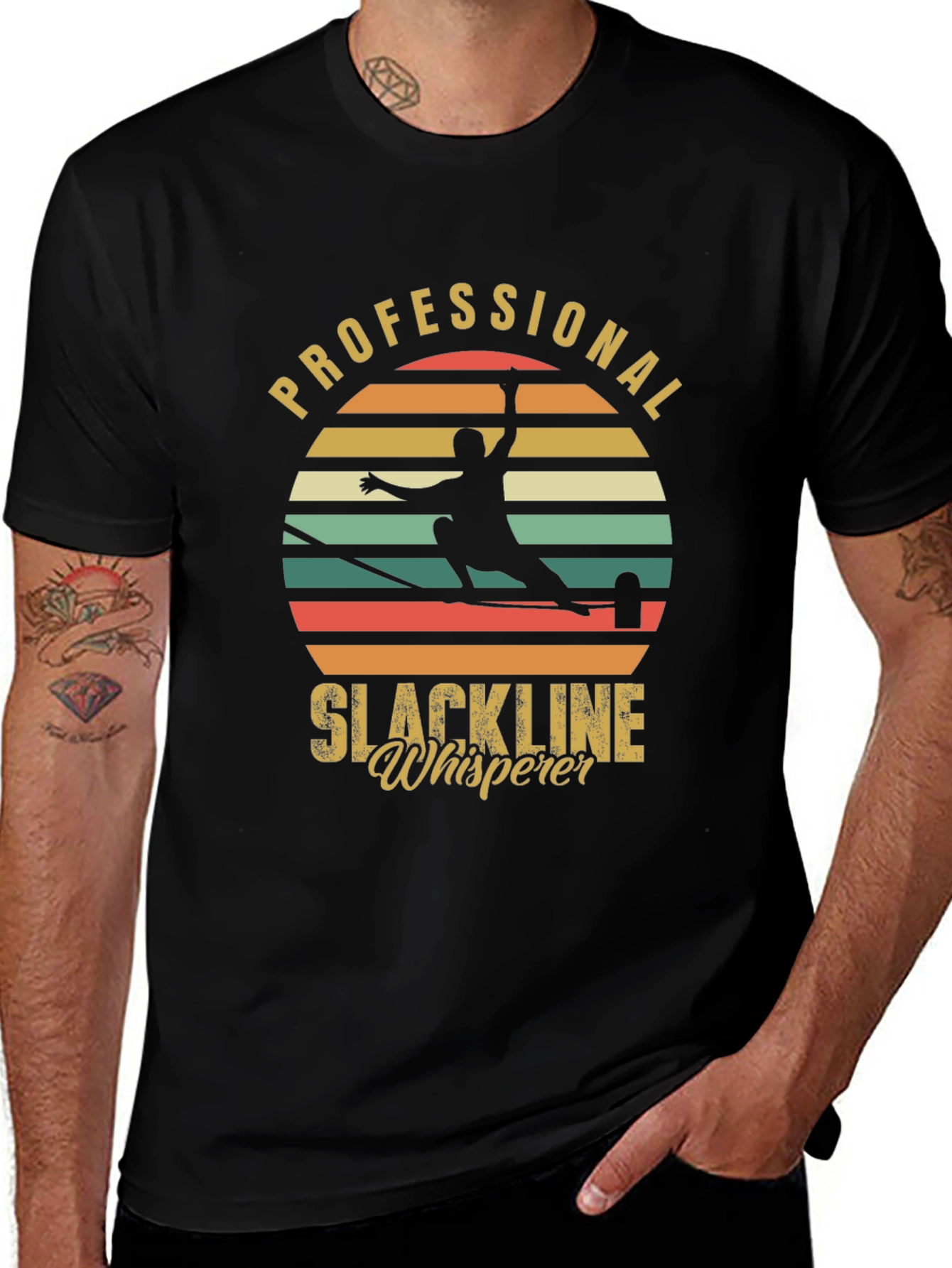 Professional Slackline Whisperer Graphic T-Shirt