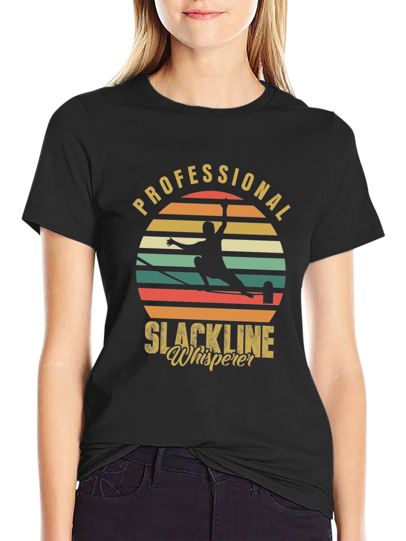 Professional Slackline Whisperer Graphic T-Shirt