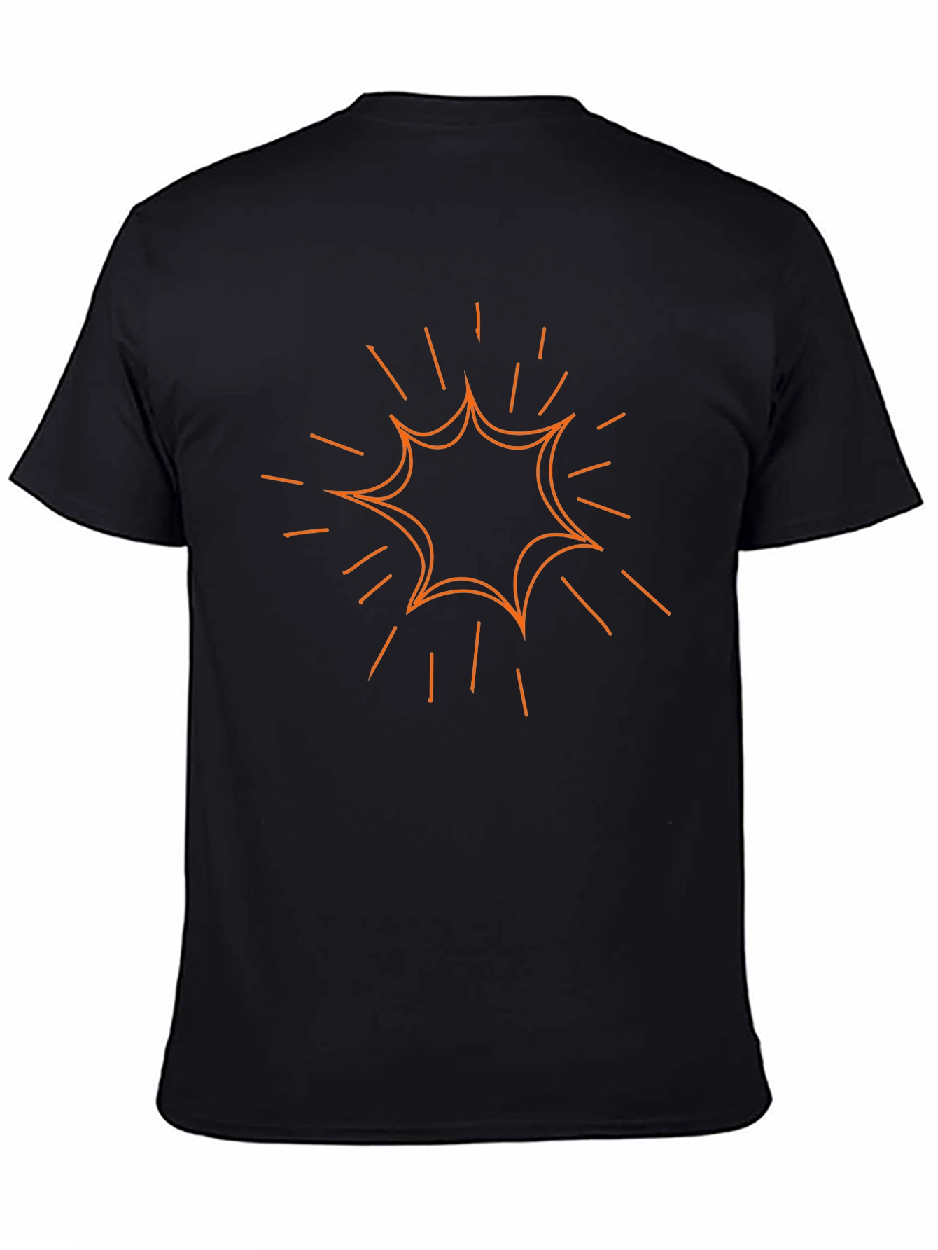 Starburst Graphic Tee - Mens Casual Black T-Shirt