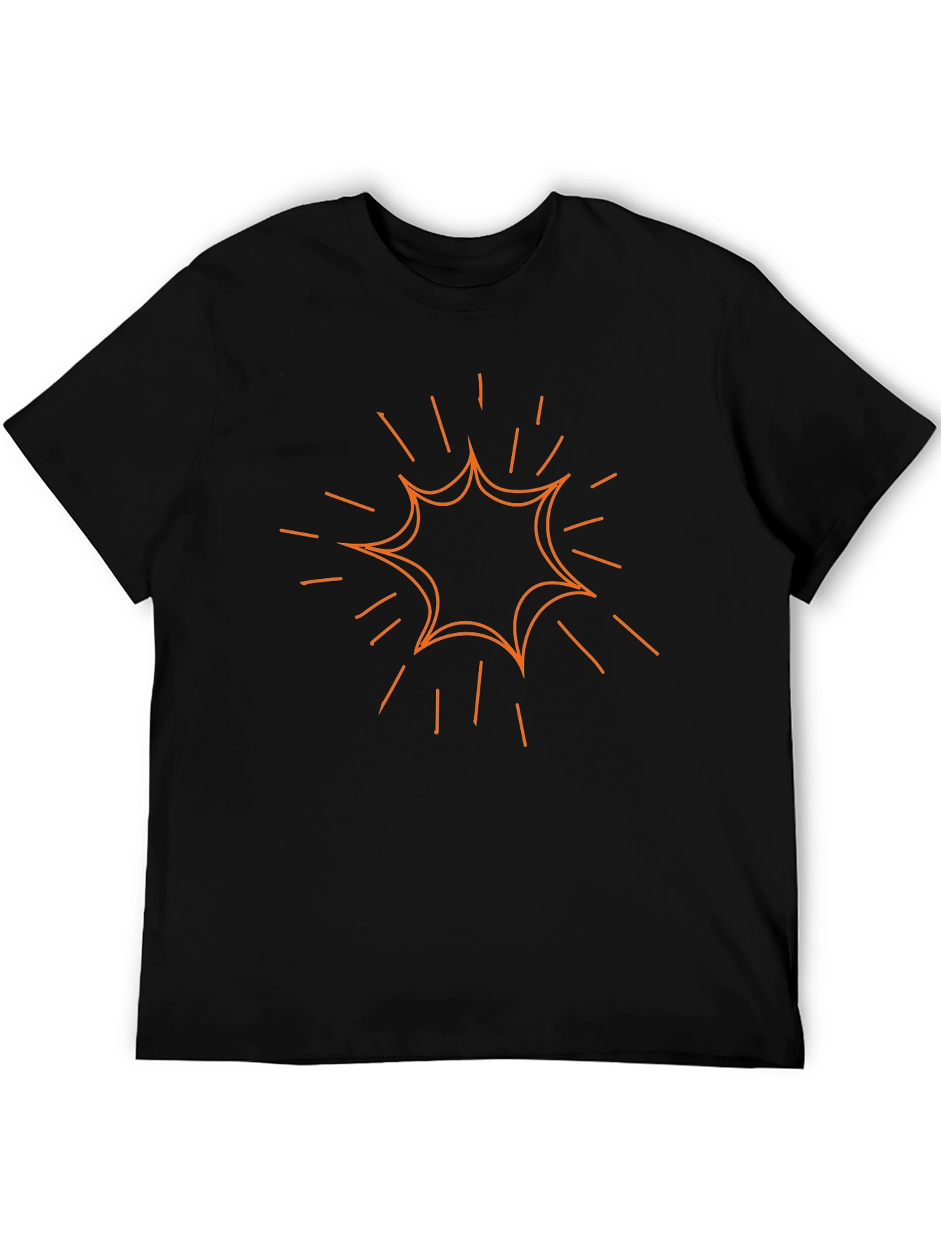 Starburst Graphic Tee - Mens Casual Black T-Shirt