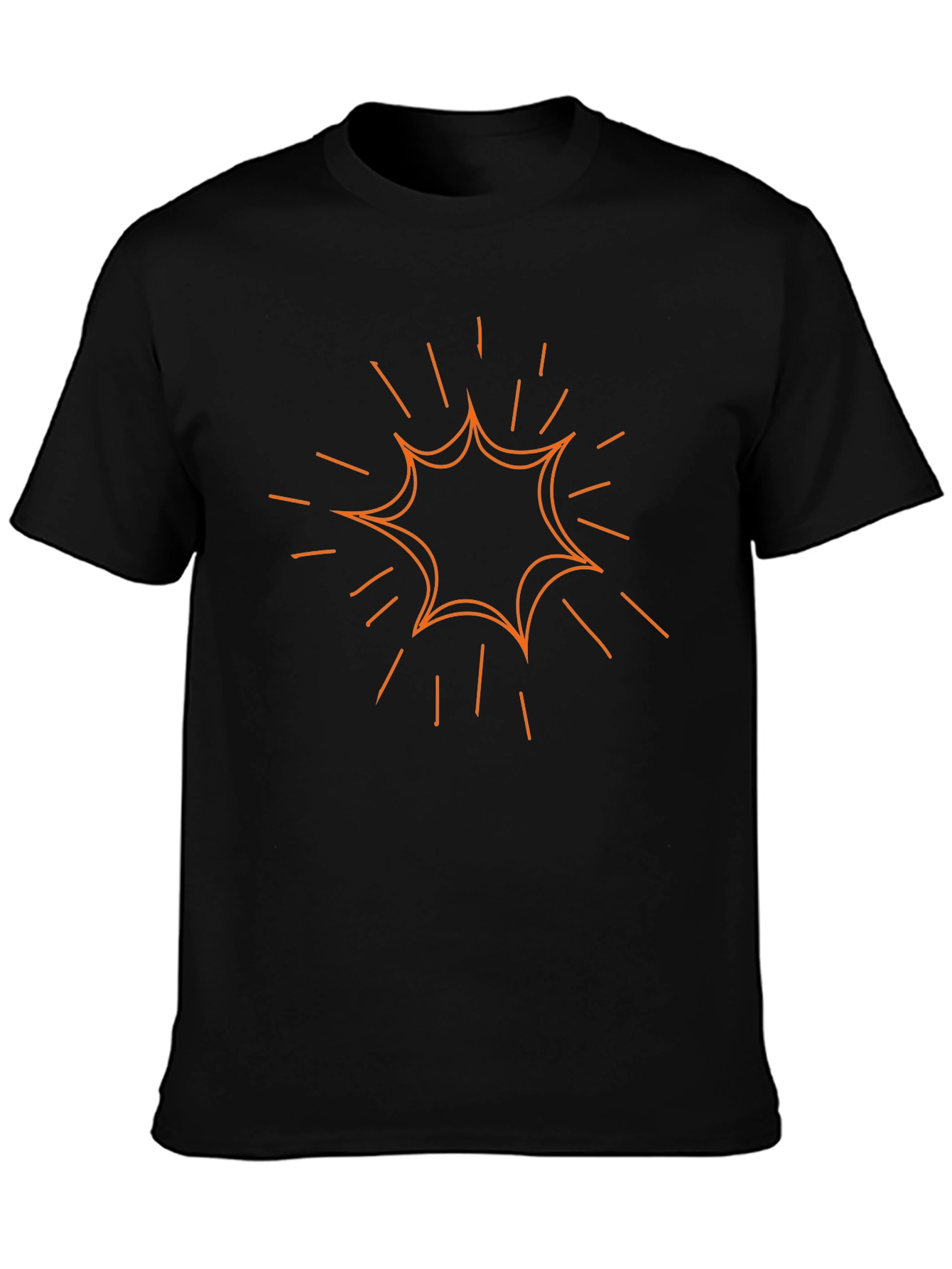Starburst Graphic Tee - Mens Casual Black T-Shirt