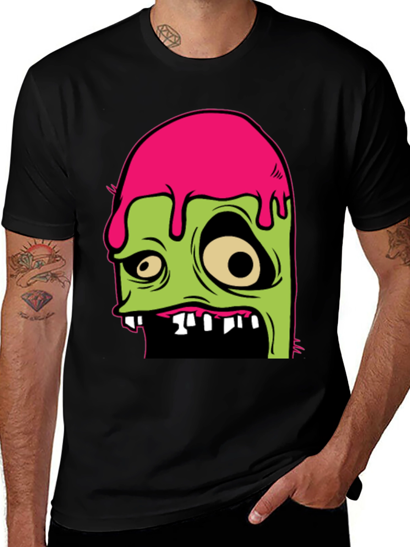 Zombie Brains Mens T-Shirt - Black