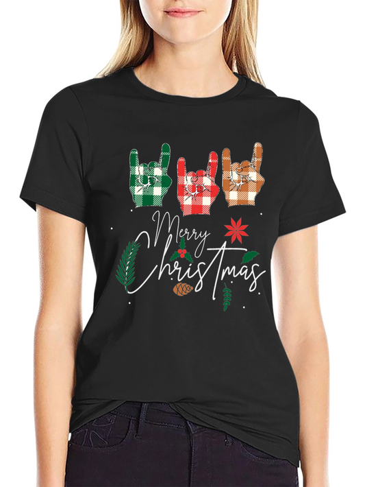 Festive Rock On Christmas T-Shirt