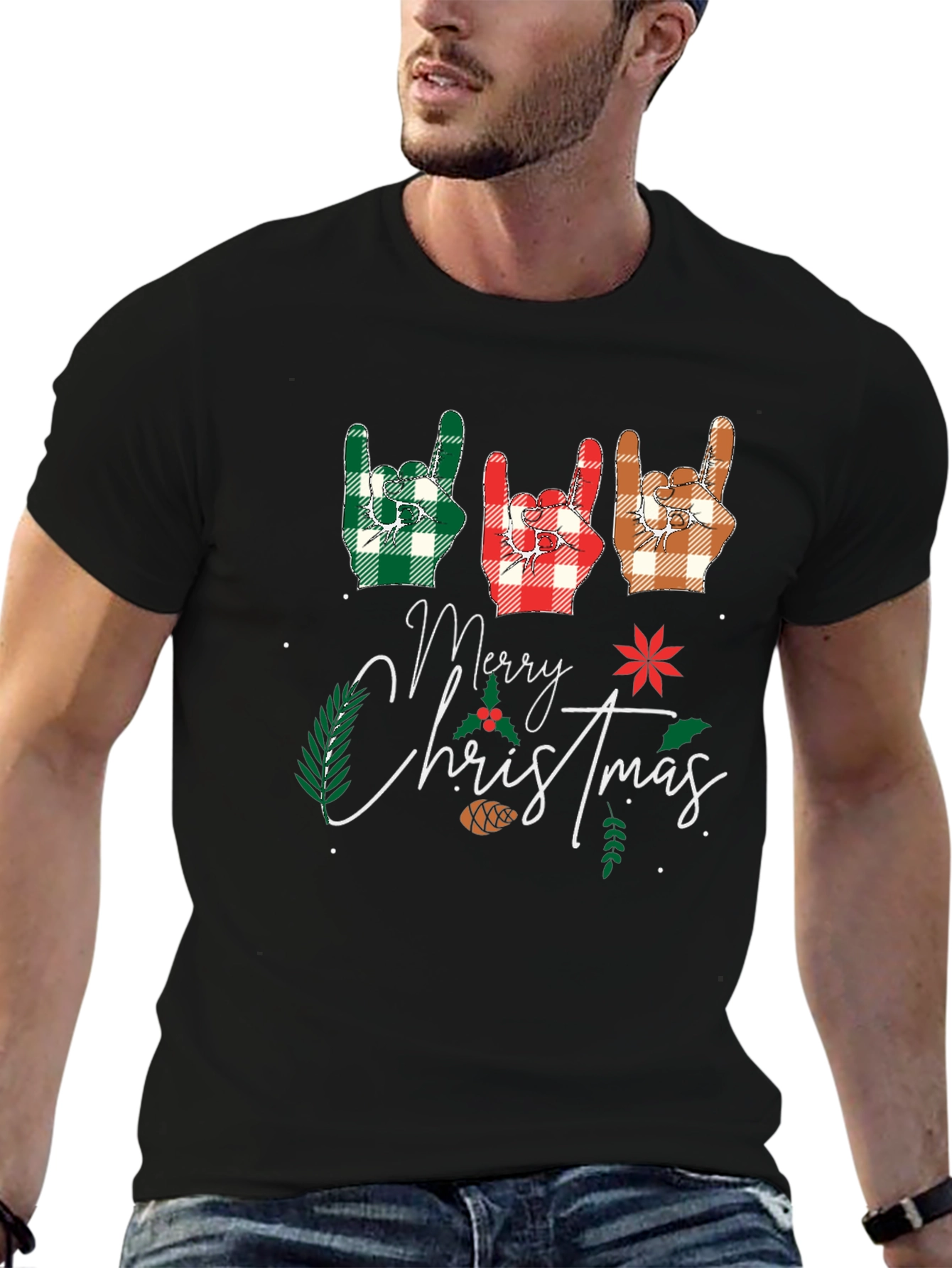 Festive Rock On Christmas T-Shirt