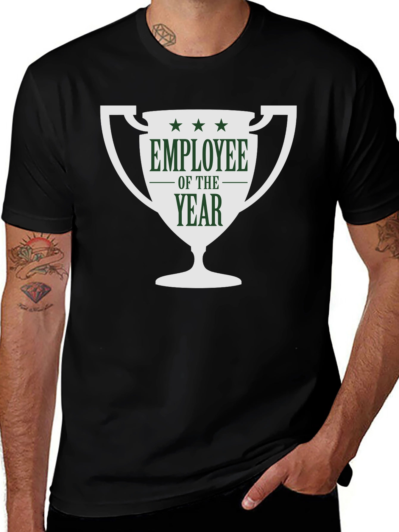 Employee of the Year T-Shirt - Black Cotton Tee