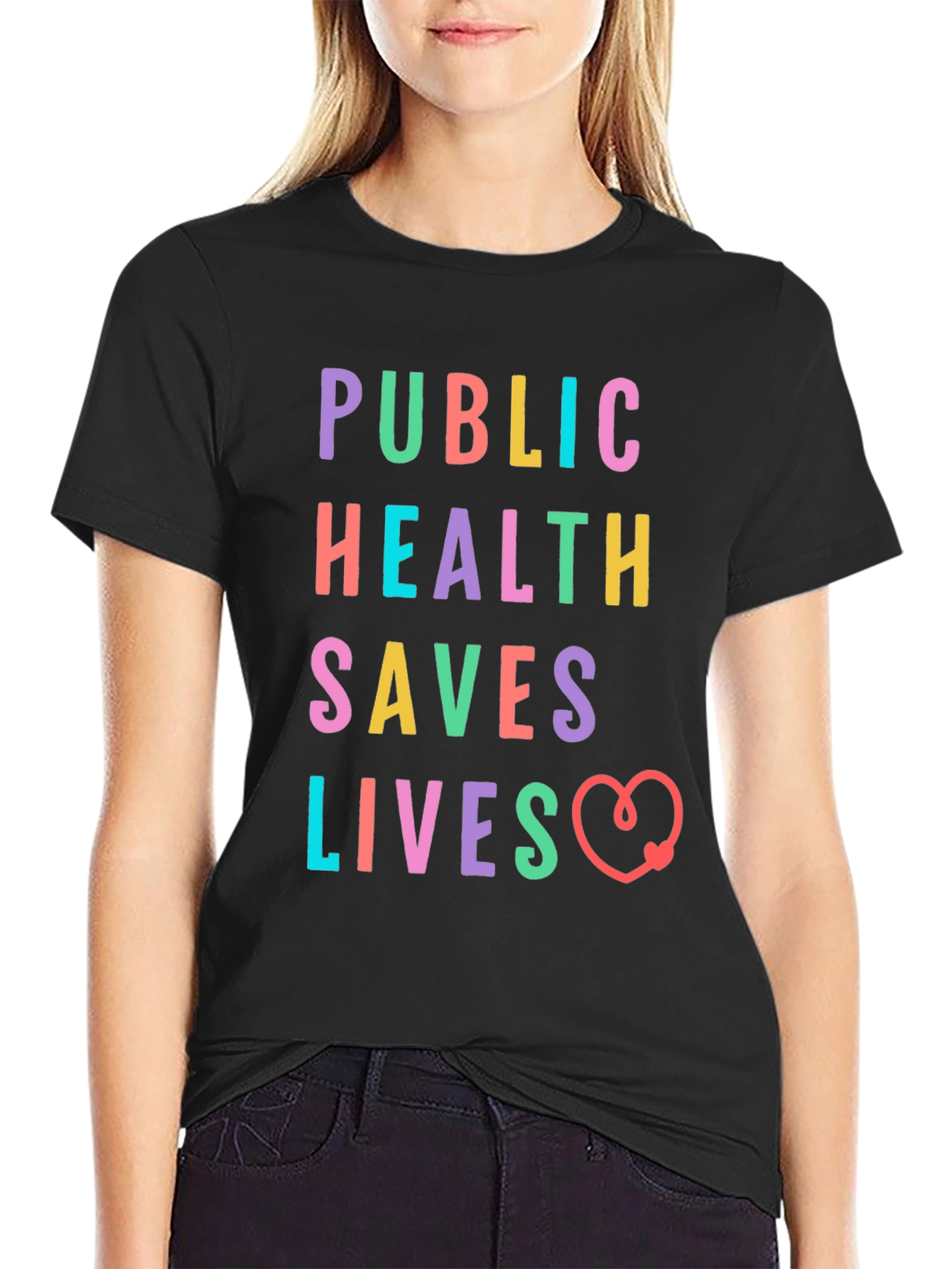 Public Health Saves Lives Graphic T-Shirt