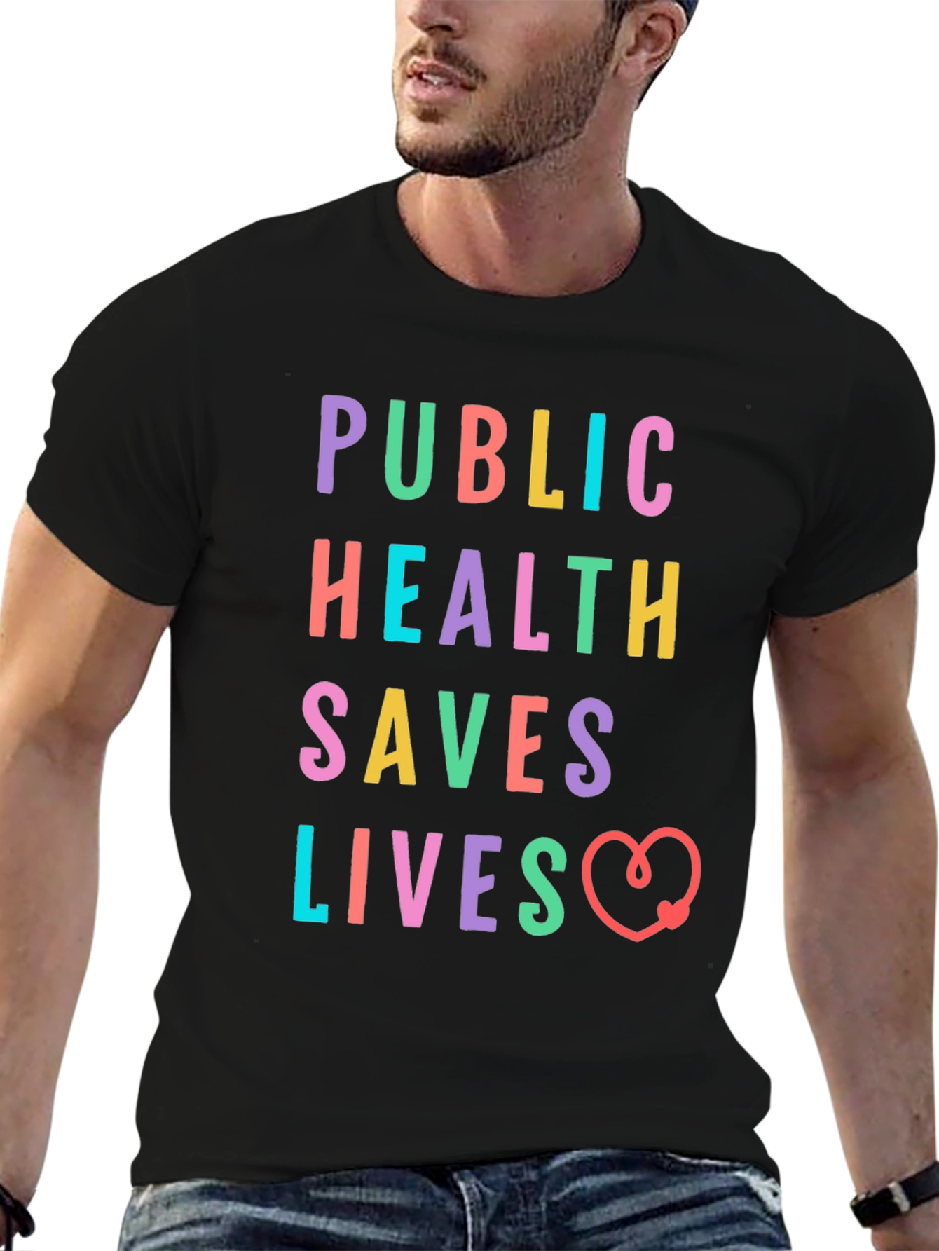 Public Health Saves Lives Graphic T-Shirt
