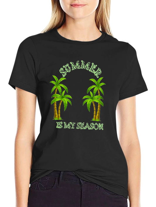 Summer Is My Season Palm Tree Graphic Tee