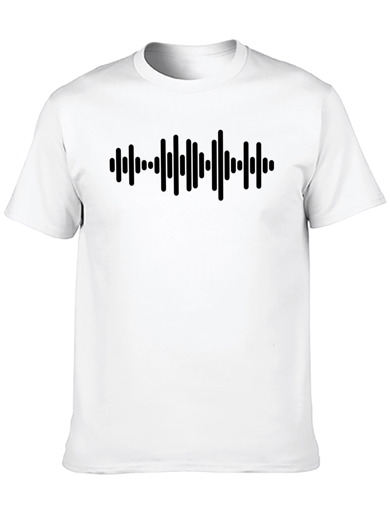 Modern Soundwave Graphic T-Shirt - Black