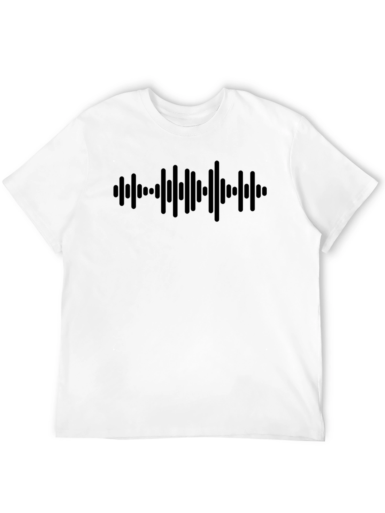 Modern Soundwave Graphic T-Shirt - Black