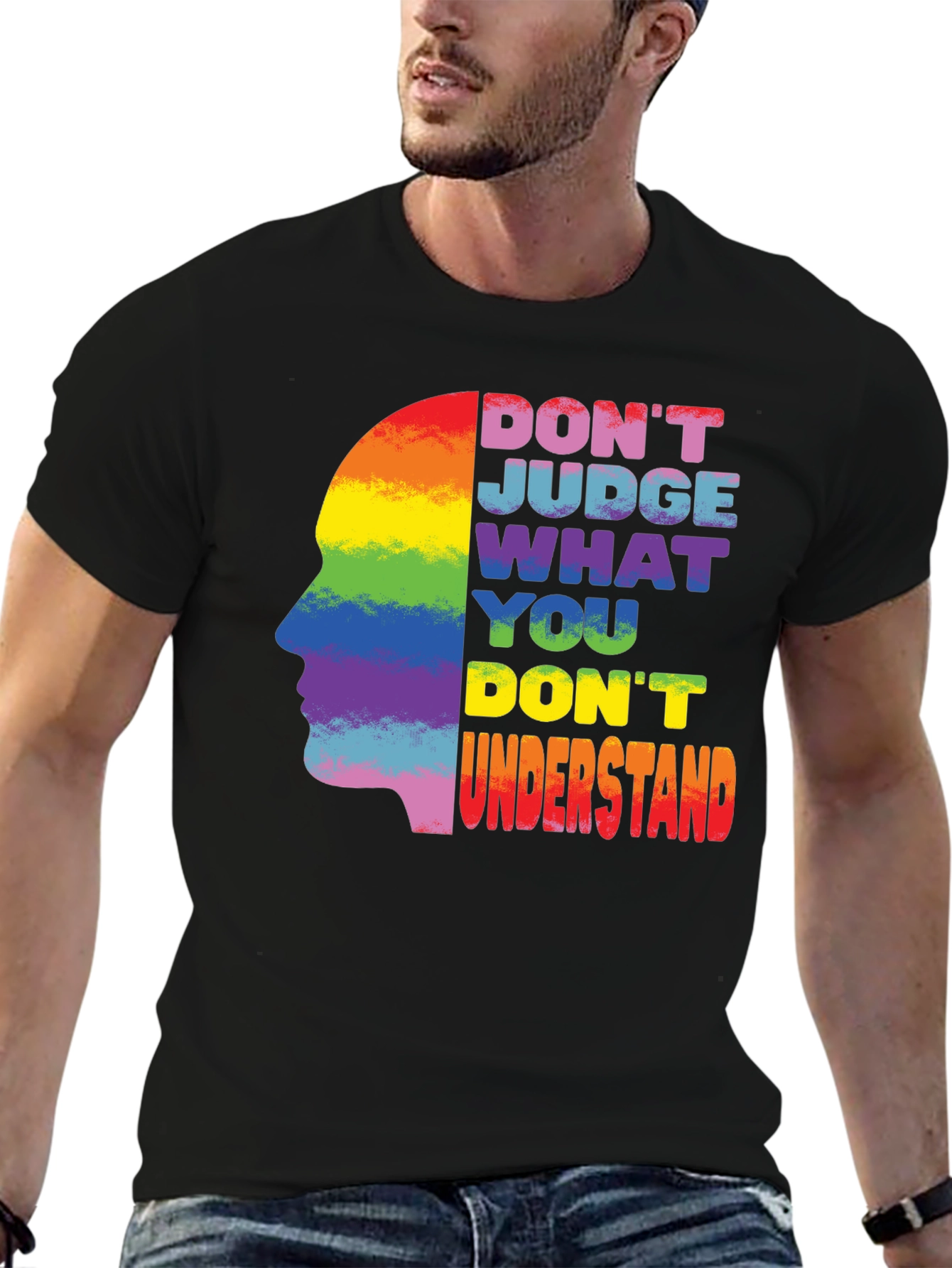 LGBTQ Pride Rainbow T-Shirt - Dont Judge