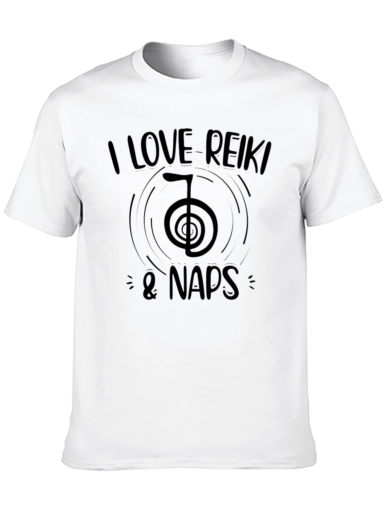 I Love Reiki & Naps Black T-Shirt